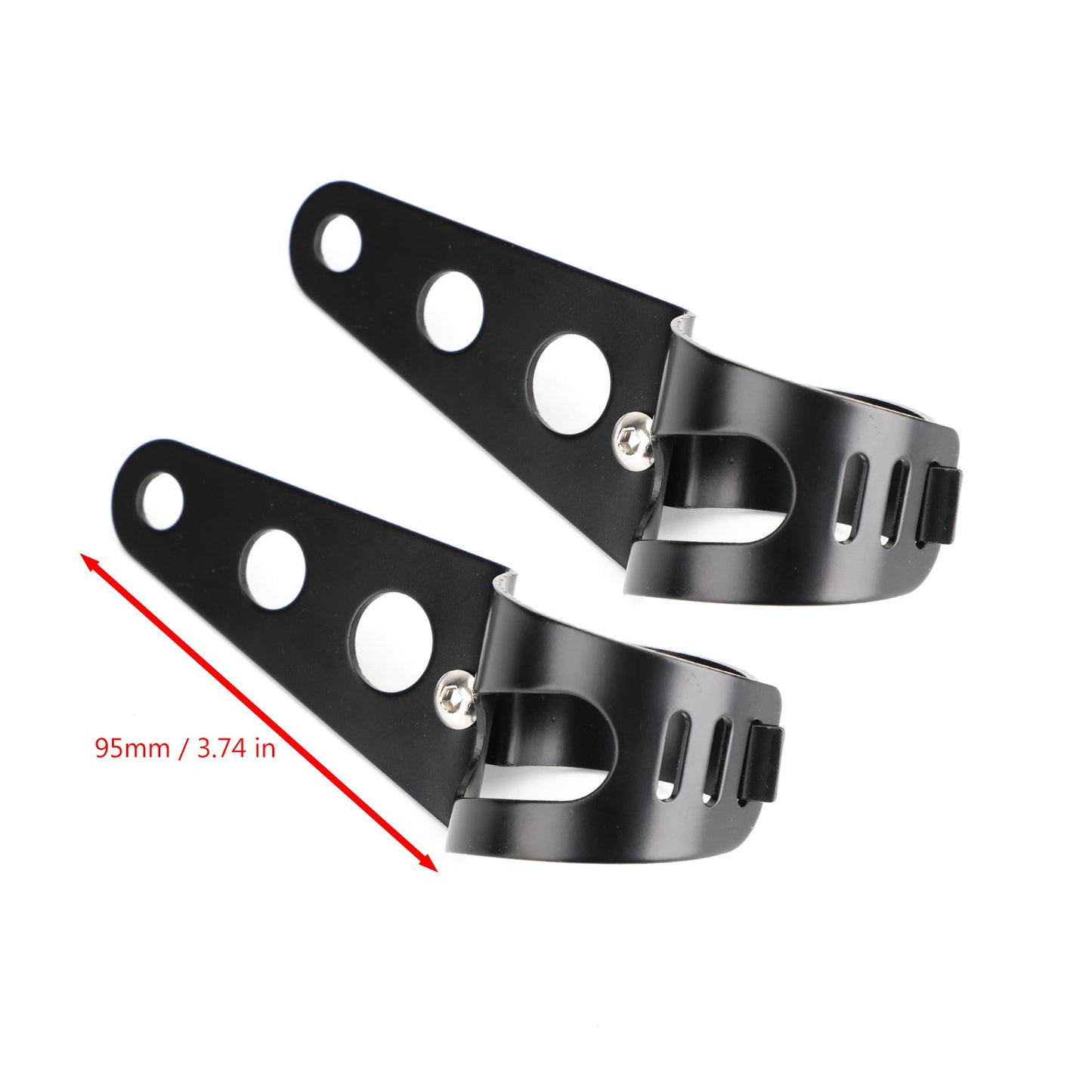 43mm-50mm Fork Black Headlight Mount Bracket Motorcycle Head Lamp Holder Adapter