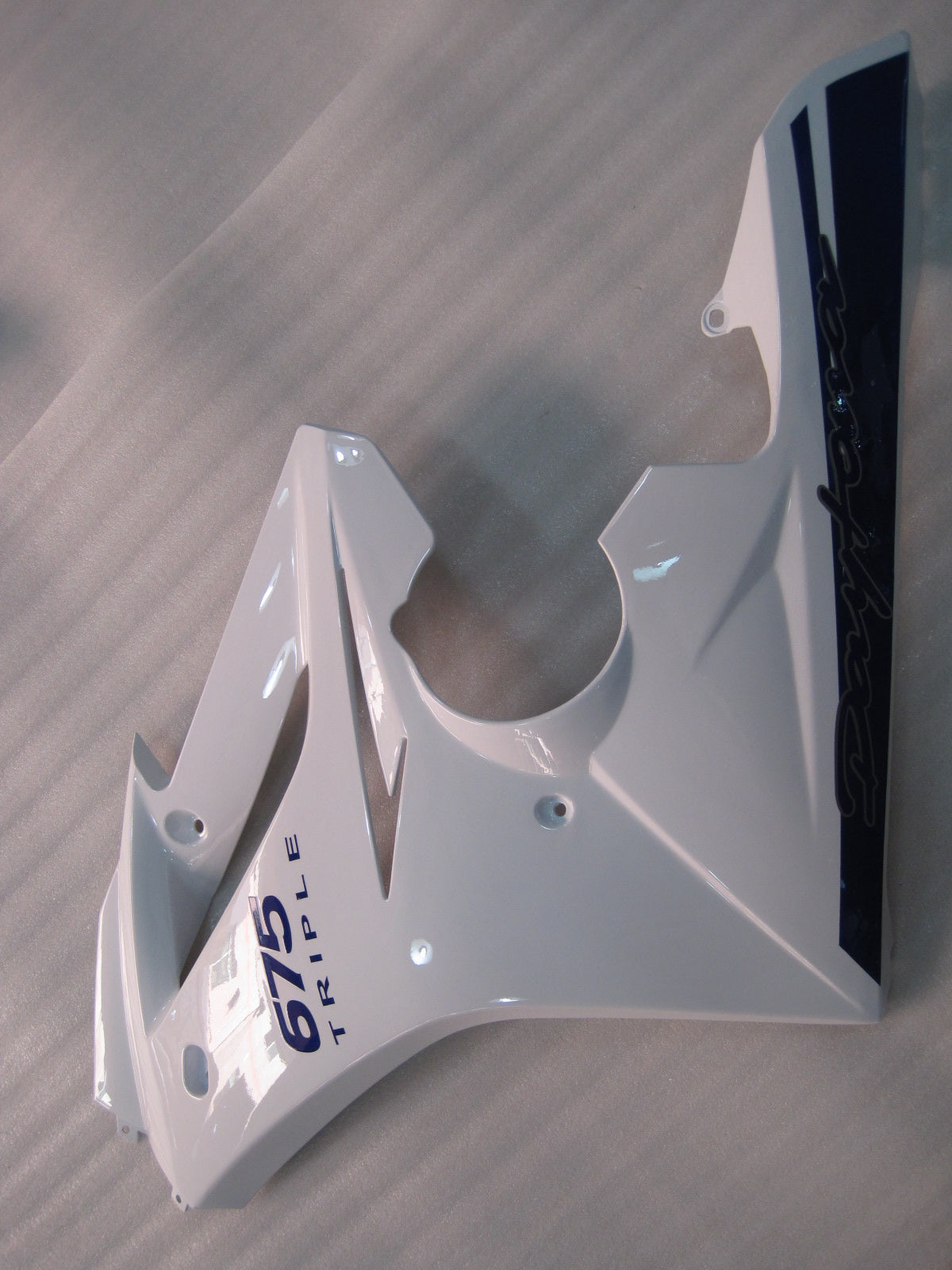 2009-2012 Triumph Daytona 675 Amotopart Fairings White Blue Daytona Racing Customs Fairing