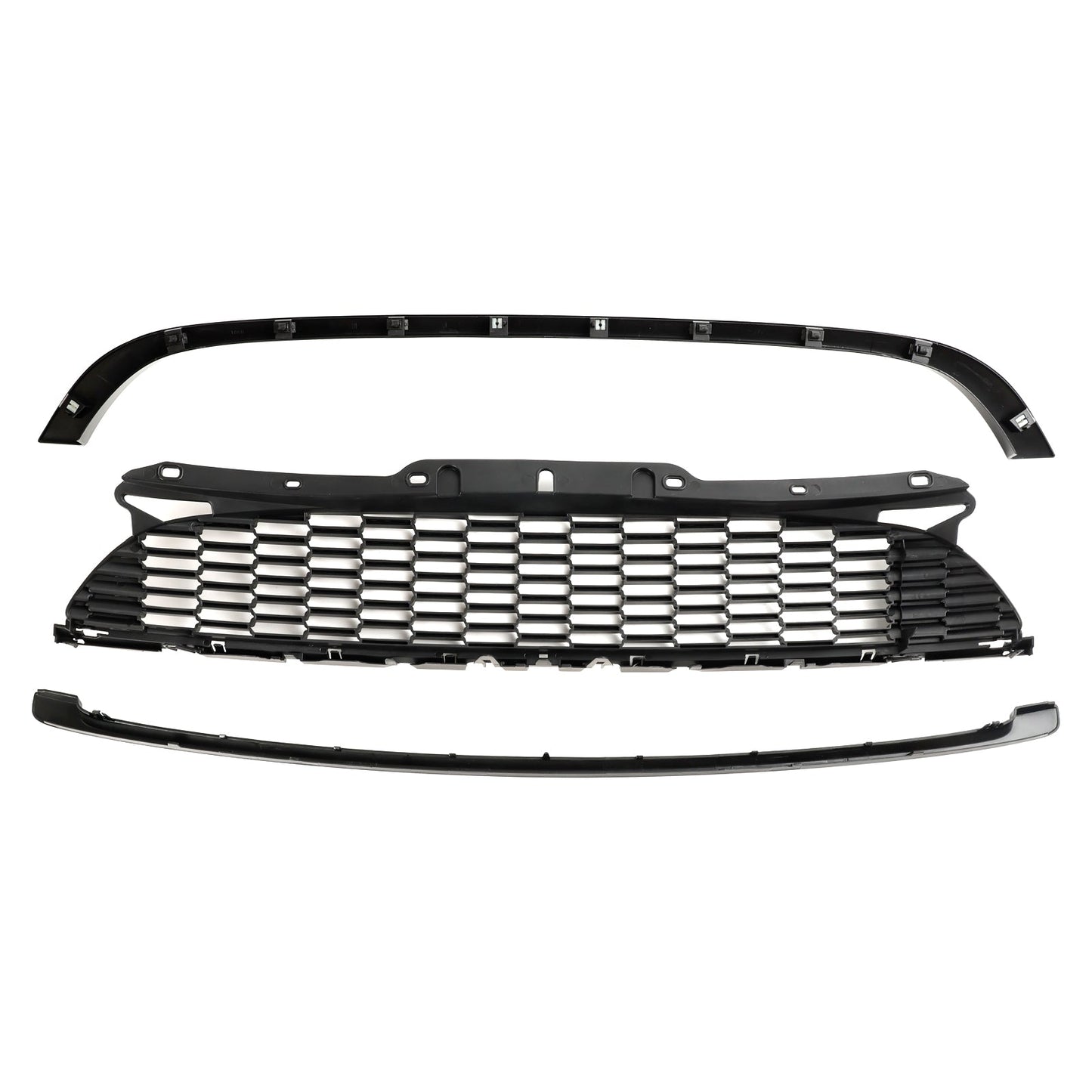 MINI R57 Cooper S & JCW 2-Door Convertible 2009-2013 3PCS Gloss Black Front Grille Grill