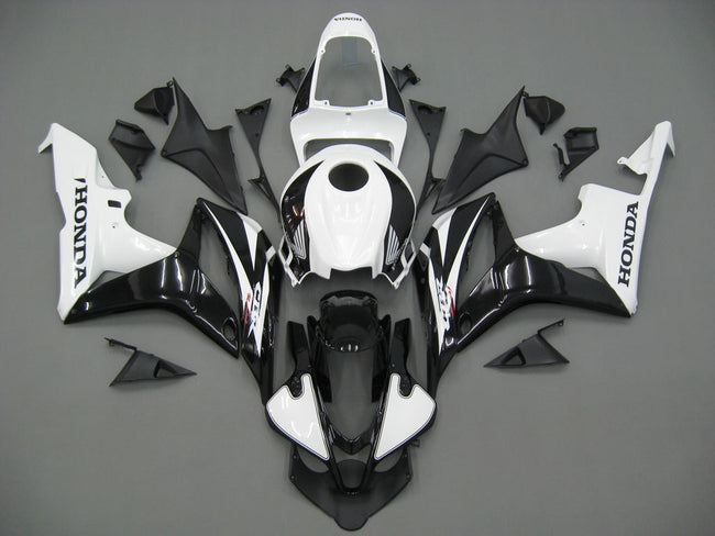 2007-2008 Honda CBR 600 RR Amotopart Fairings Black & White CBR Racing Customs Fairing
