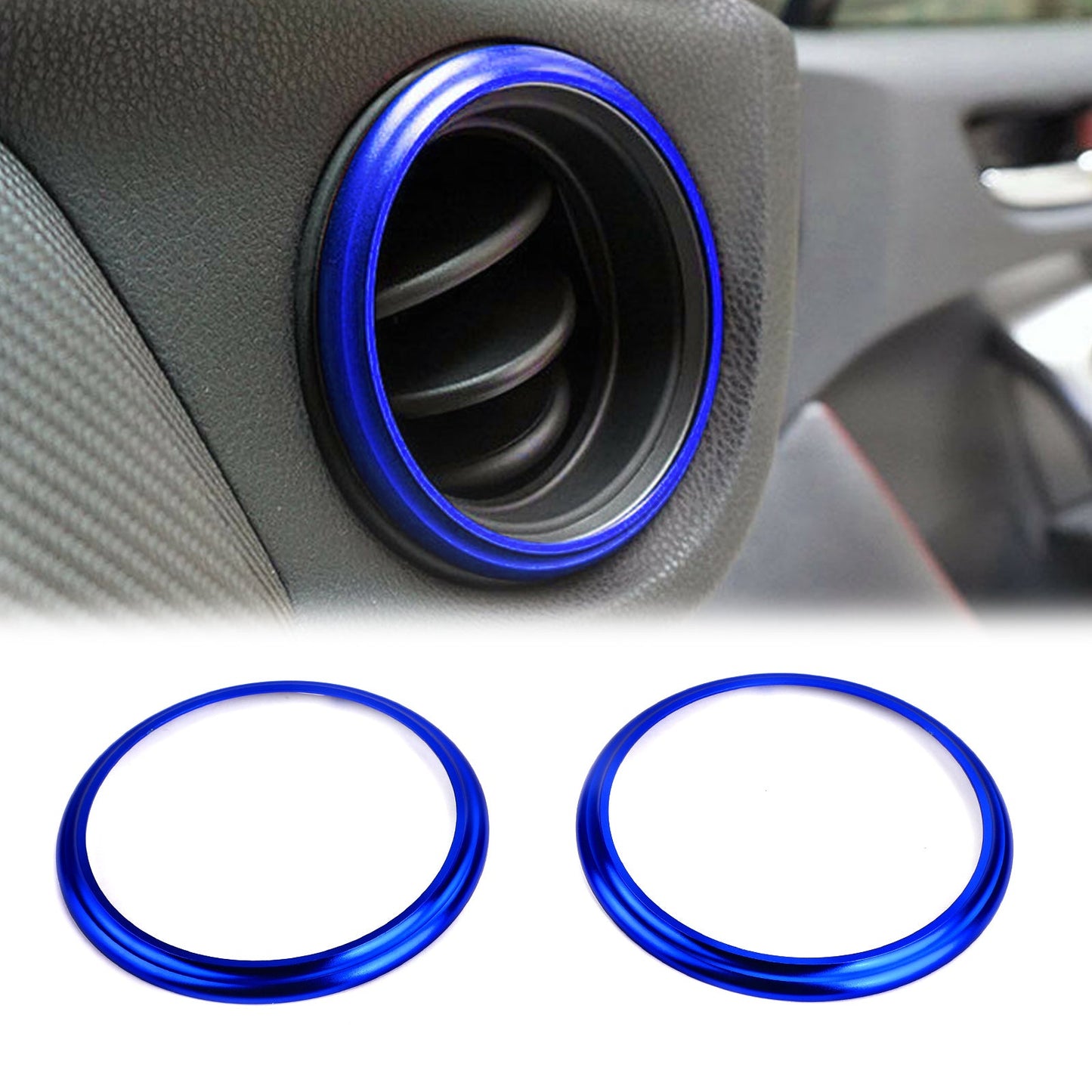 Car Aluminum Air Outlet Trim Cover Sticker Fit For Subaru BRZ 2013-2018 BLUE