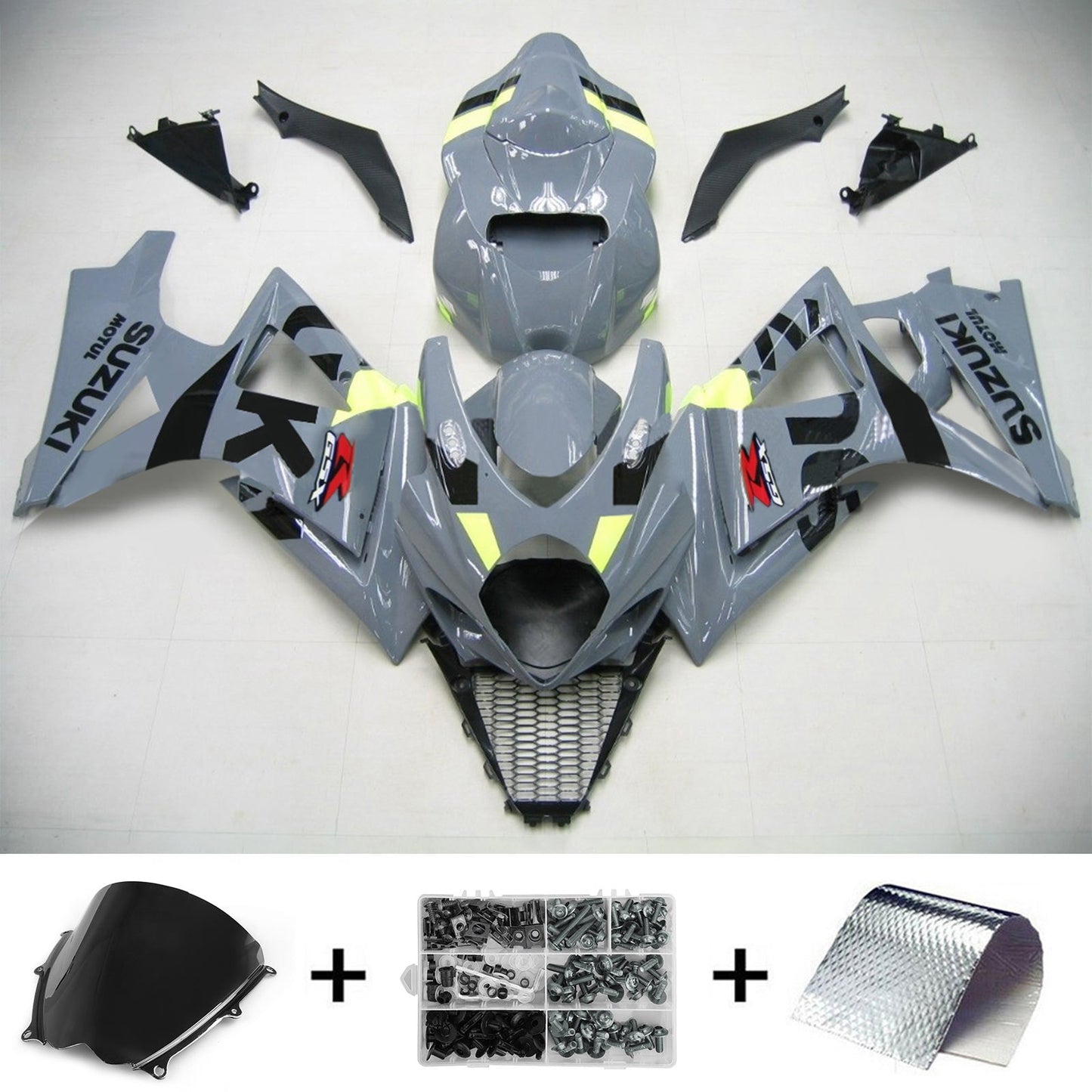 2007-2008 Suzuki GSXR1000 K7 Amotopart Injection Fairing Kit Bodywork Plastic ABS #108