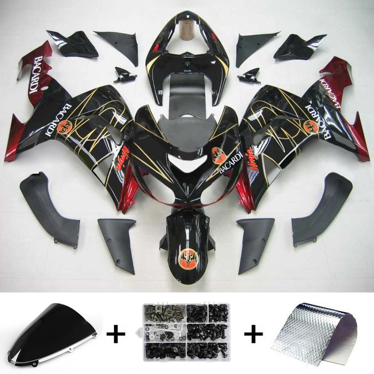 2006-2007 Kawasaki ZX10R Amotopart Injection Fairing Kit Bodywork Plastic ABS #106