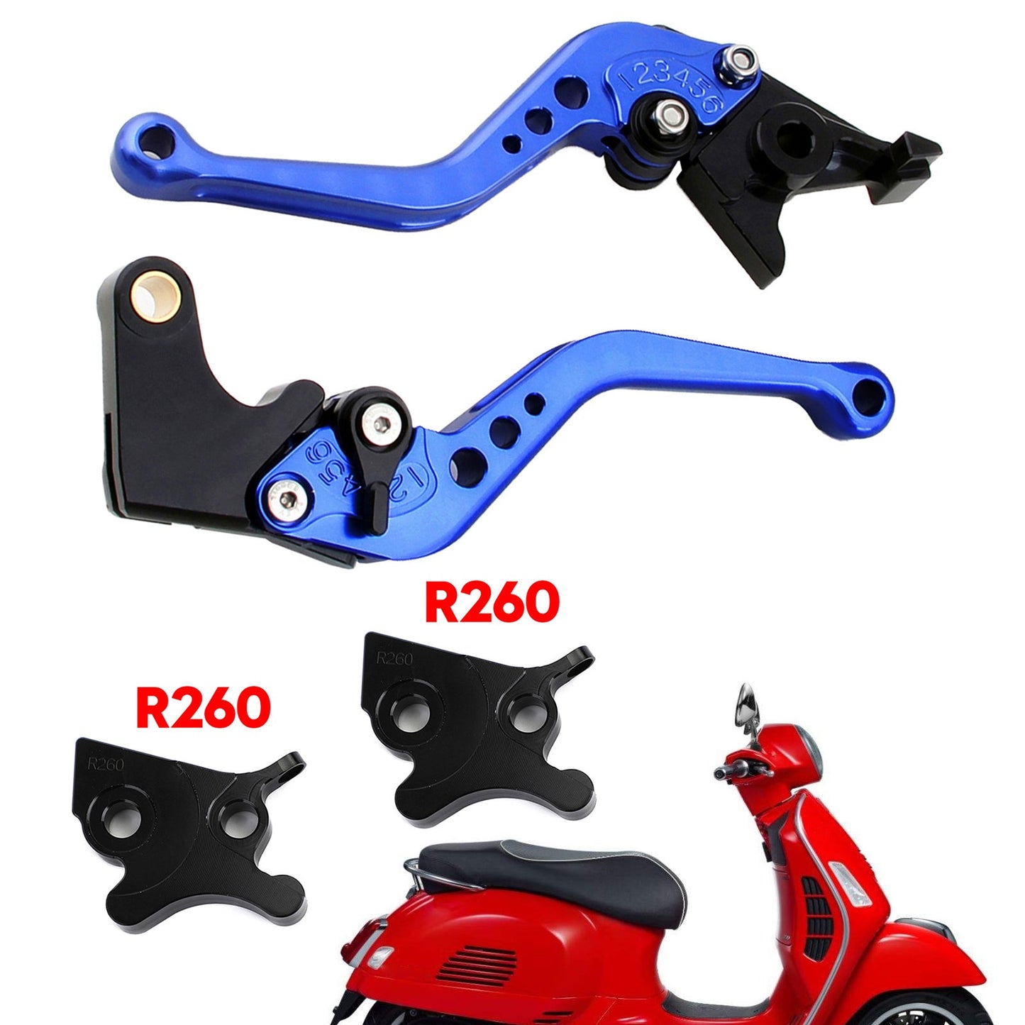 Motorcycle Short Clutch Brake Lever fit for VESPA GTS 300 Super