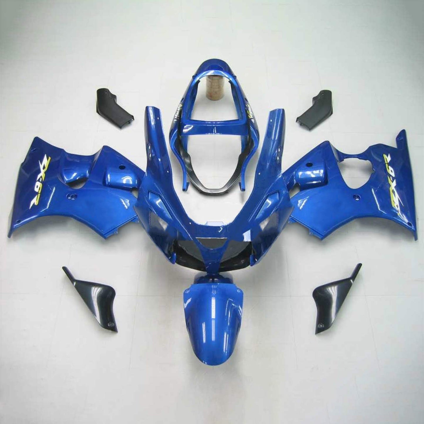 00-02 Kawasaki ZX6R 636 05-08 Kawasaki ZZR600 Amotopart Injection Fairing Kit Bodywork Plastic ABS #112