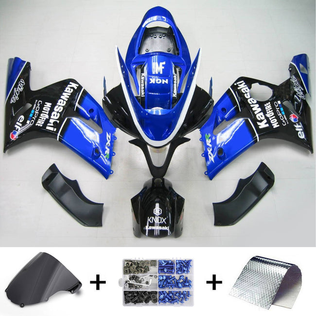 2003-2004 Kawasaki ZX6R 636 Amotopart Injection Fairing Kit Bodywork Plastic ABS #116