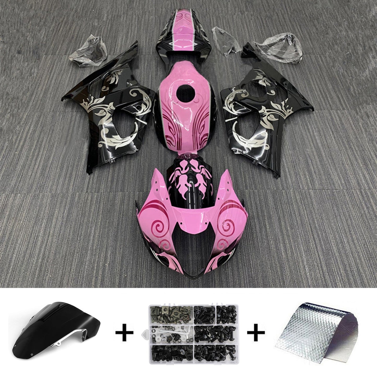 2003-2004 Suzuki GSXR1000 K3 Amotopart Injection Fairing Kit Bodywork Plastic ABS #126