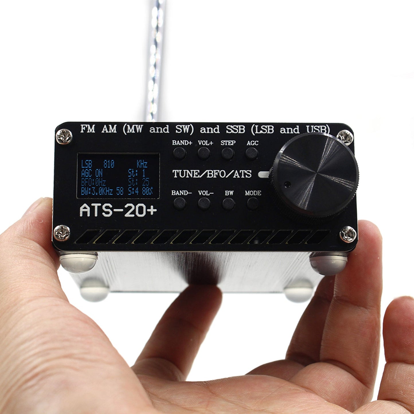 New ATS-20+ Plus ATS20 V2 SI4732 Radio Receiver FM AM (MW & SW) SSB (LSB & USB)