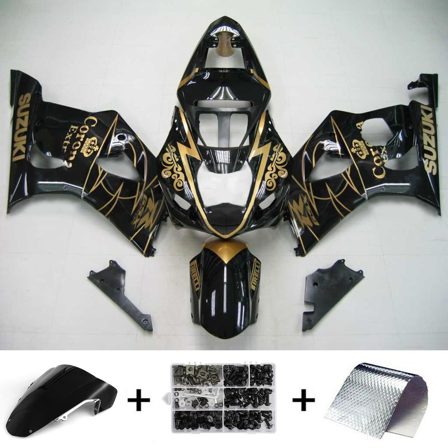 2003-2004 Suzuki GSXR1000 K3 Amotopart Injection Fairing Kit Bodywork Plastic ABS #118