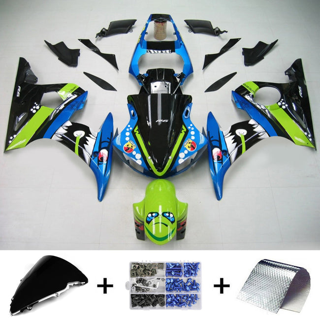 2005 Yamaha YZF 600 R6 Injection Fairing Kit Bodywork Plastic ABS #145