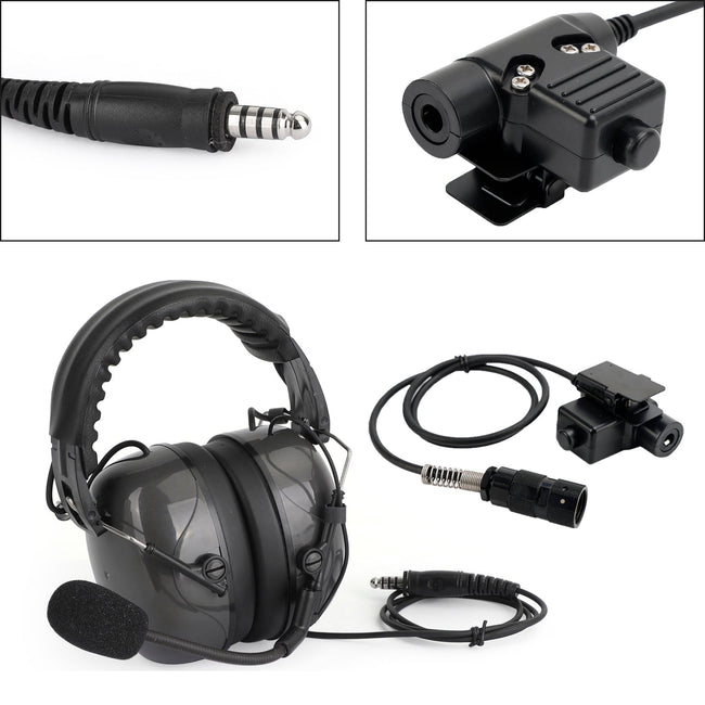 For AN/PRC148 PRC152 U329 6-Pin U94 PTT C5 Adjustable Noise Cancelling Headset