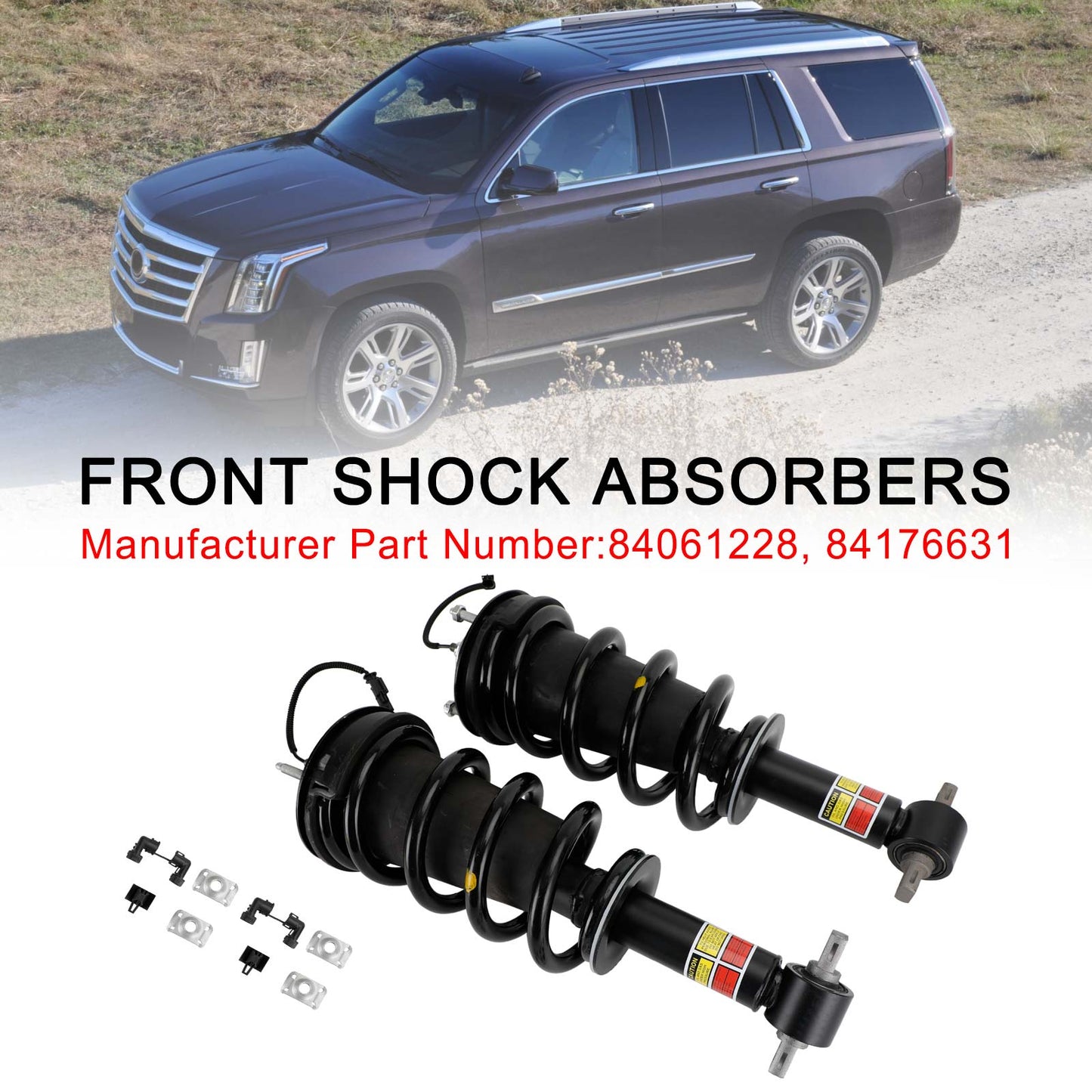 Pair Front Shock Absorber Strut Assys for Chevy Tahoe Suburban Magnetic 84176631
