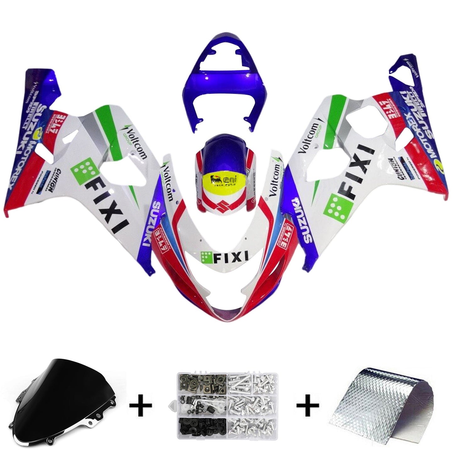 2004-2005 Suzuki GSXR 600/750 K4 Injection Fairing Kit Bodywork Plastic ABS