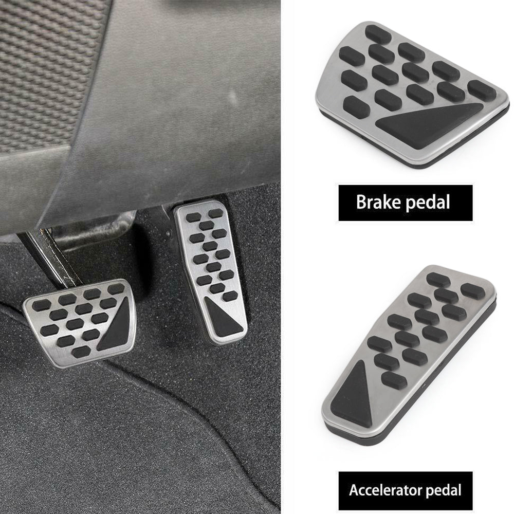No Drill Fuel Gas Brake Pedal Cover Fit For Wrangler JK 2018 + SIL