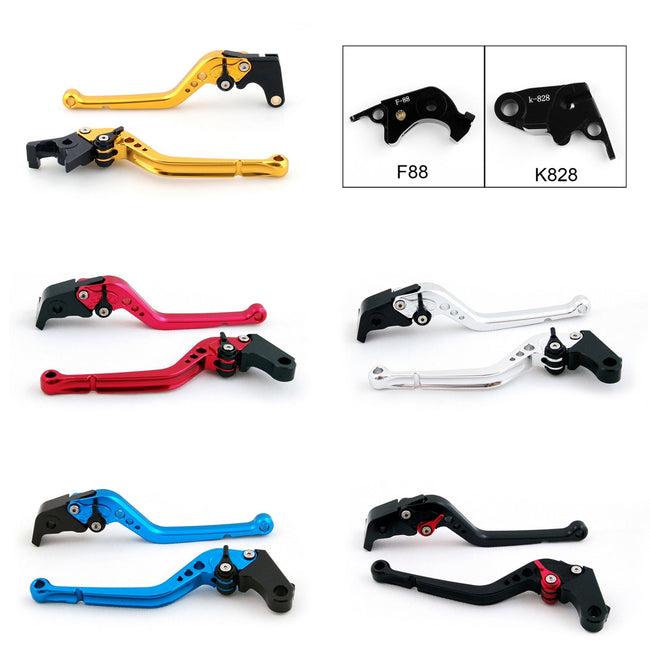 Long Brake Clutch Levers For Kawasaki ZX10R 2006-2014 ZX6R Z1000 2007-2014 Black