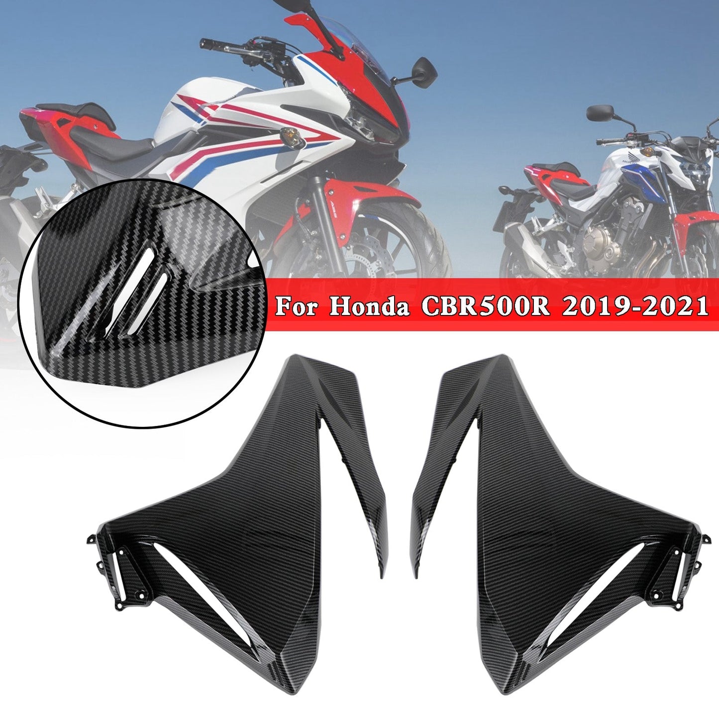 Side frame Cover Panel Fairing Cowl for Honda CBR500R 2019-2021 Black