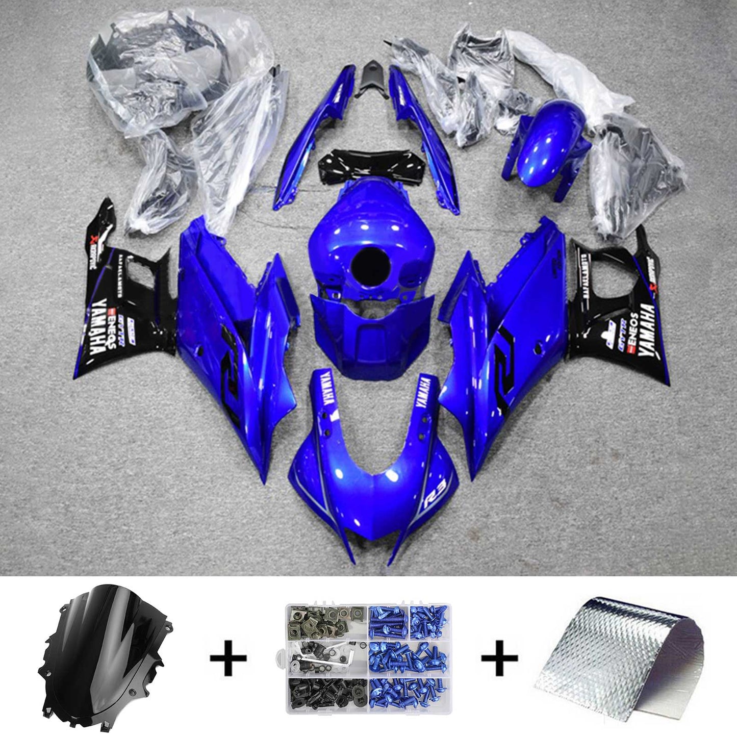 2022-2023 Yamaha YZF-R3 R25 Injection Fairing Kit Bodywork Plastic ABS #124