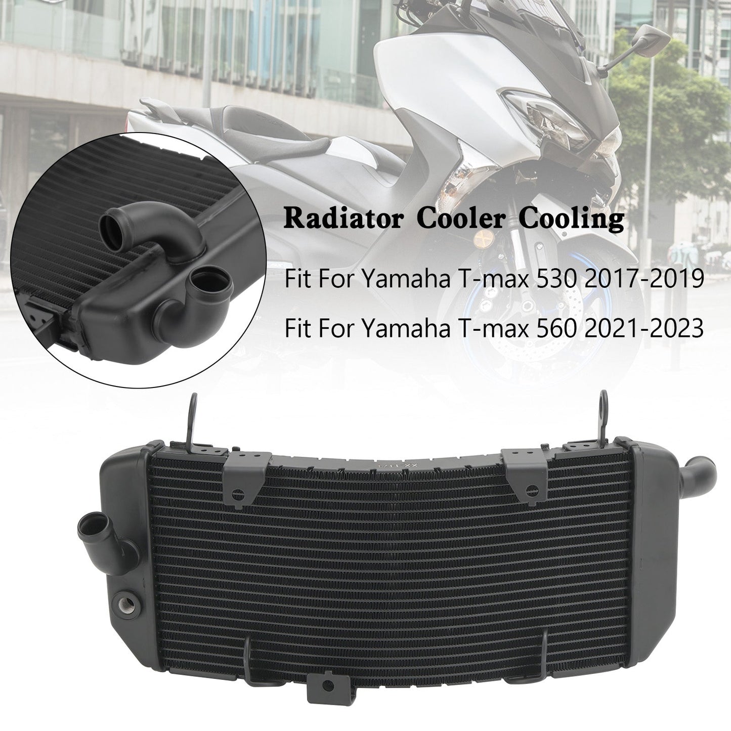 Aluminum Radiator Cooling Cooler For Yamaha T-max 530 17-19 T-max 560 21-23