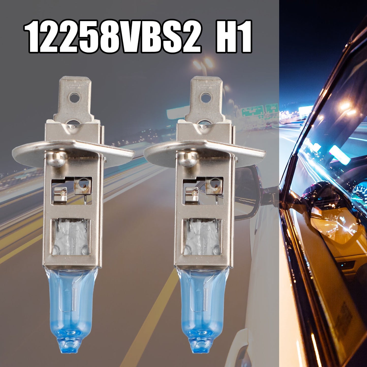 For Philips 12258VBS2 H1 New Bright White Light Headlight Halogen Lamp 12V 55W