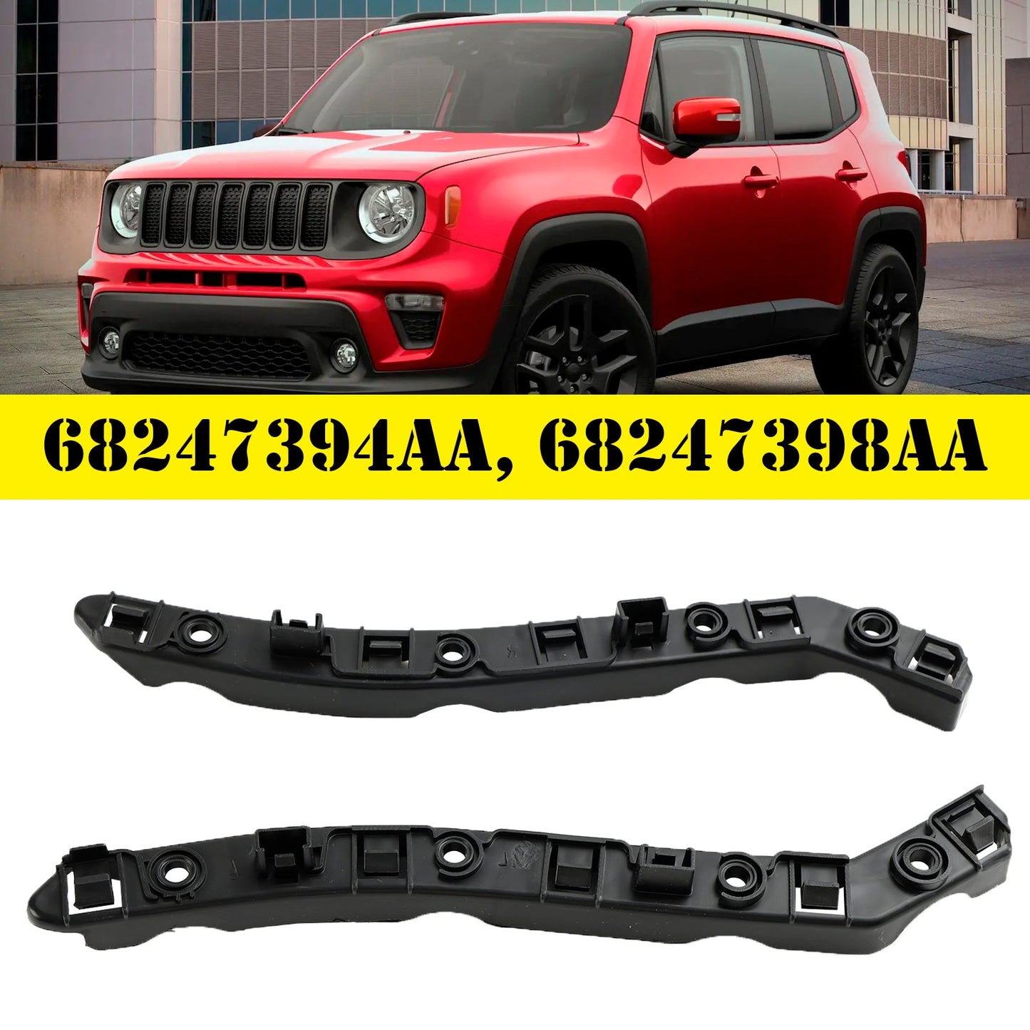 Bumper Bracket Set For Jeep Renegade 2015-2022 Front Driver and Passenger Side