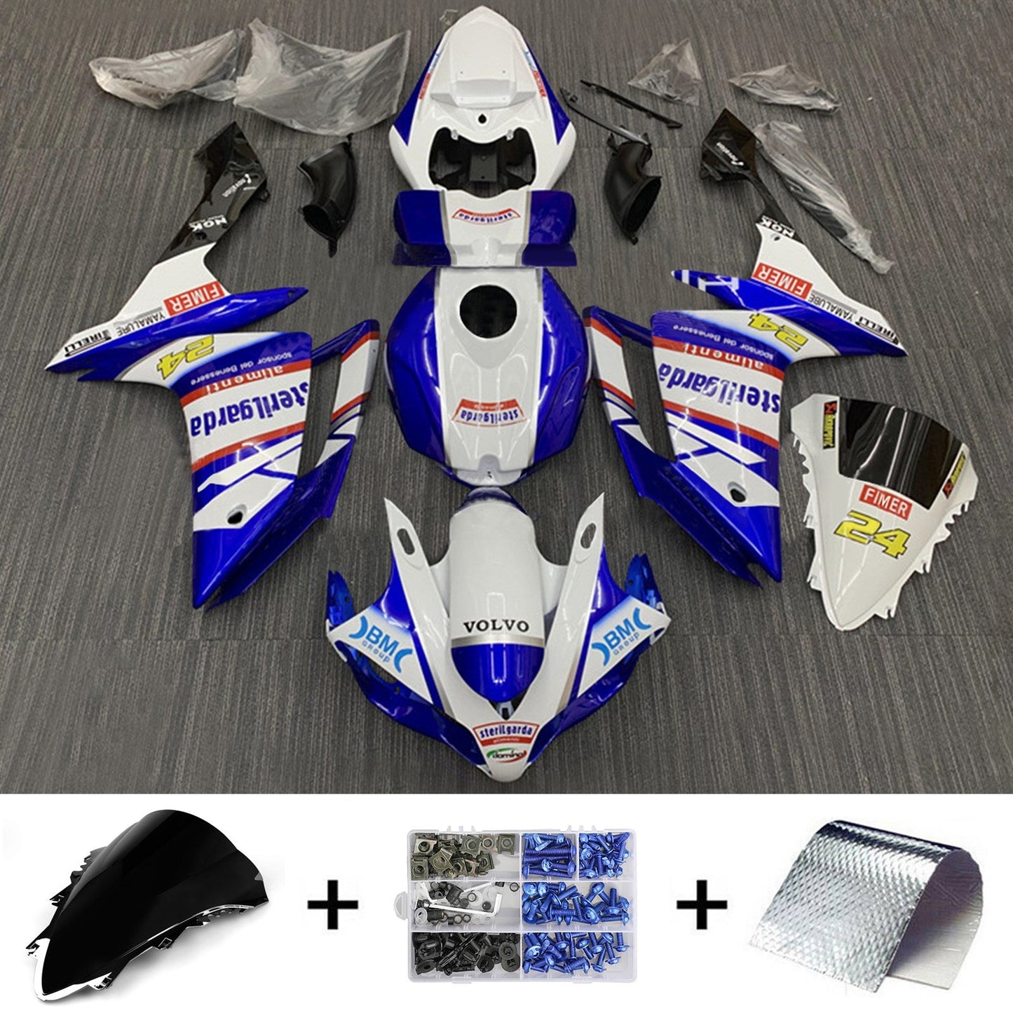 2007-2008 Yamaha YZF 1000 R1 Fairing Kit Bodywork Plastic ABS