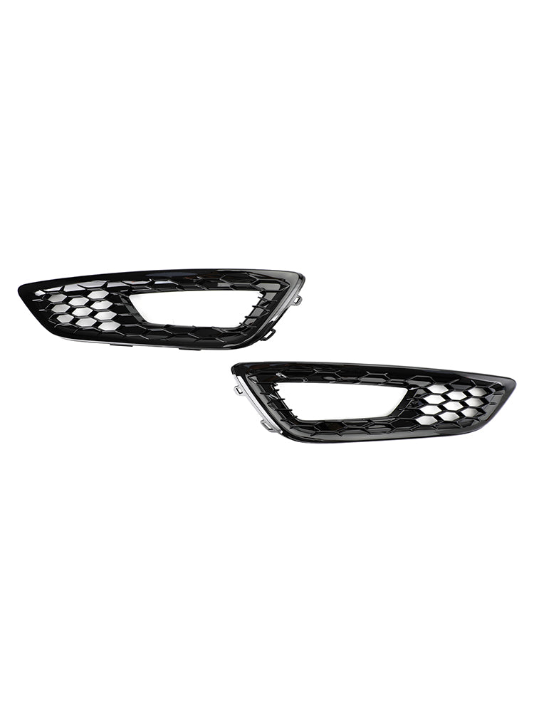 2015-2017 Ford Focus 4 Door Sedan and Hatchback Models Pair Front Bumper Fog Light Lamp Cover Bezel Grill