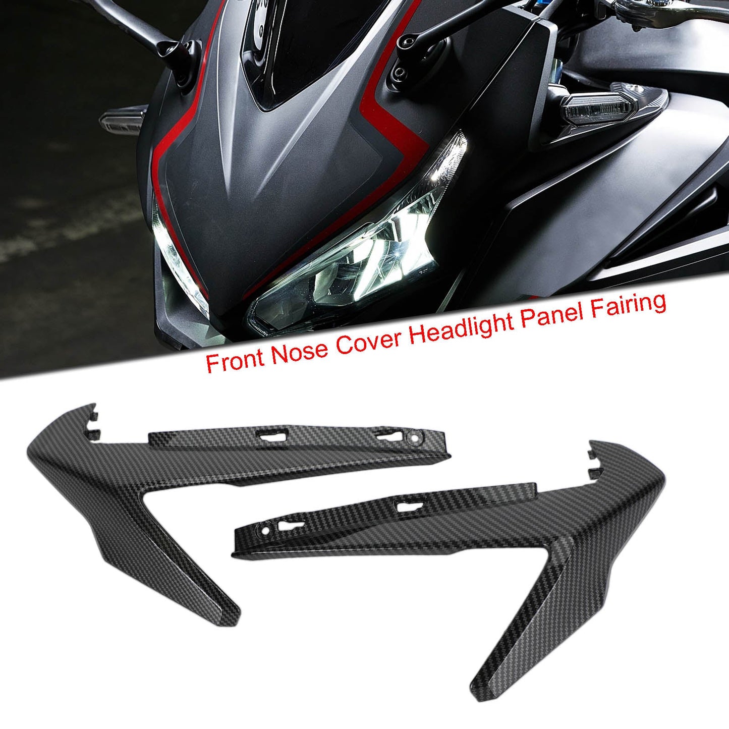 Front Nose Cover Headlight Panel Fairing For Honda CBR500R 2019-2021 Carbon