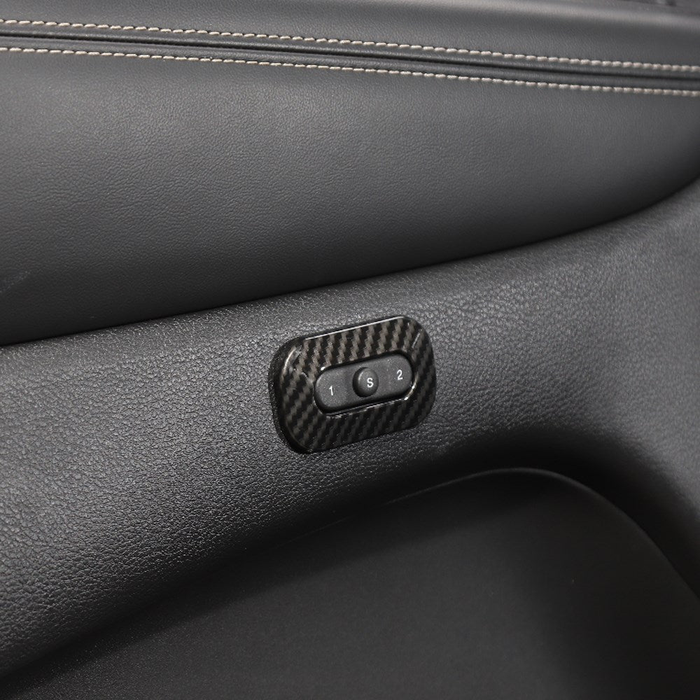 Carbon Memory Seat Switch Button Cover Trim For Durango Grand Cherokee 2011+