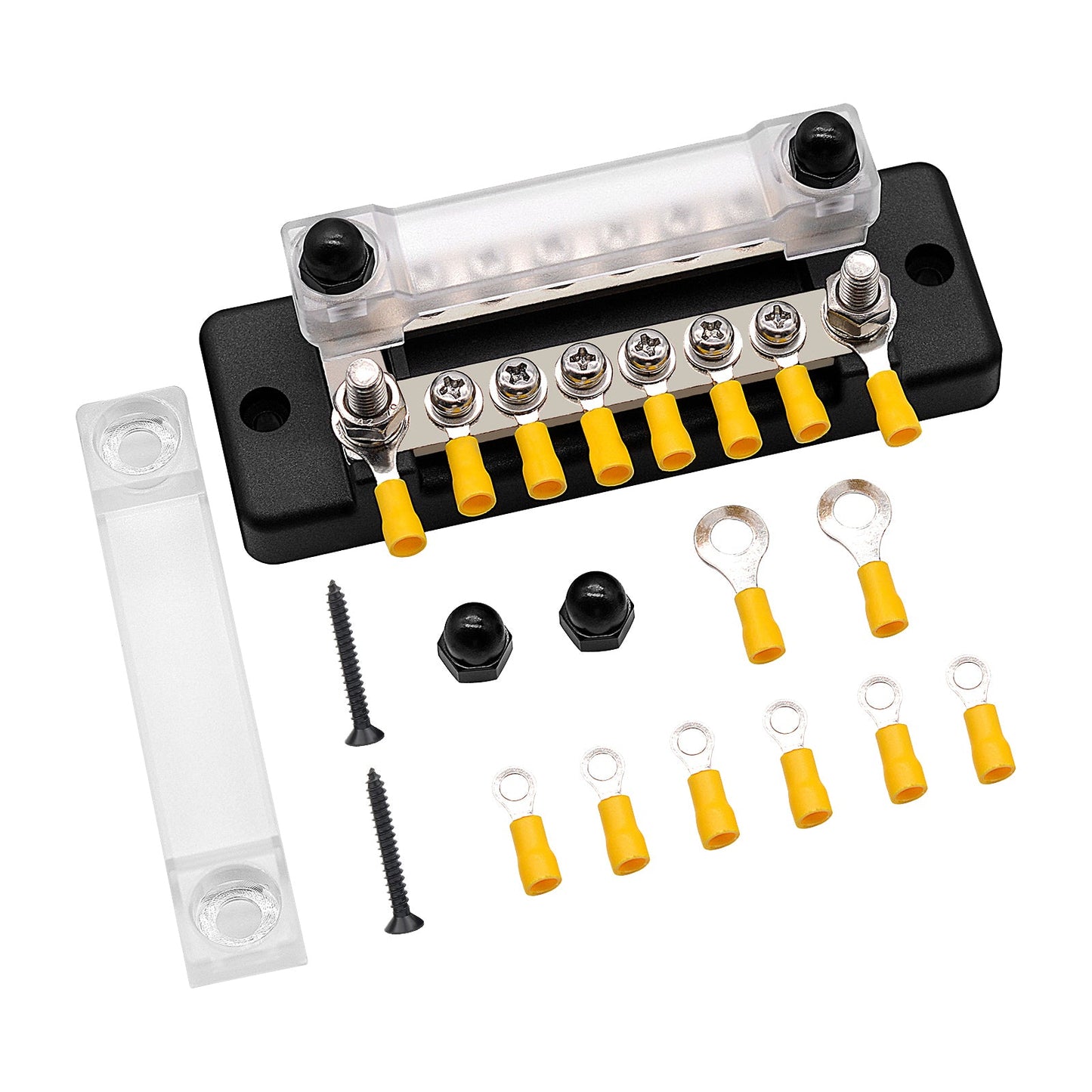 2/4/6/12 Way Dual-row Car Bus Bar Block Distribution Terminal For Auto Marine