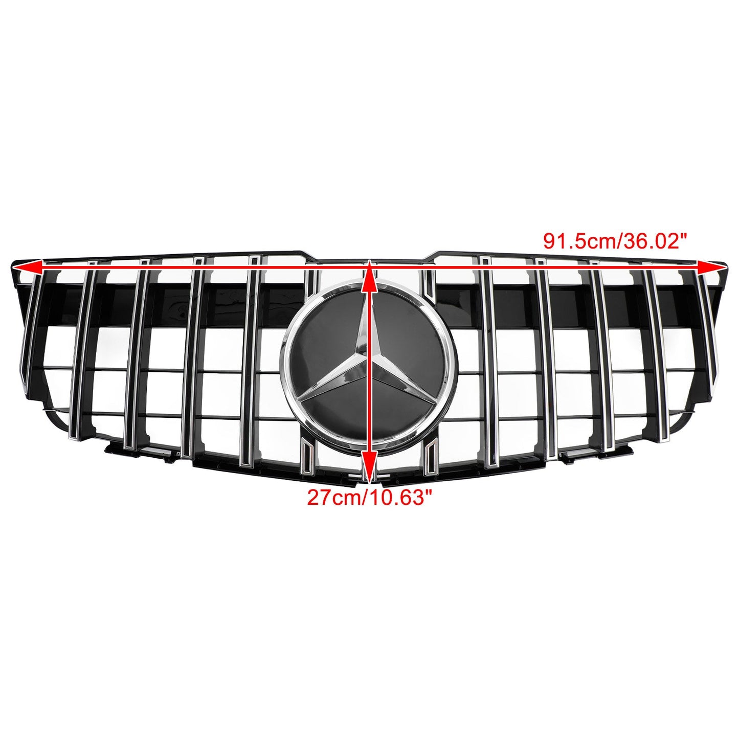 Front Bumper Upper Grill Grille Fit Mercedes-Benz GLK X204 2008-2012 GT Style