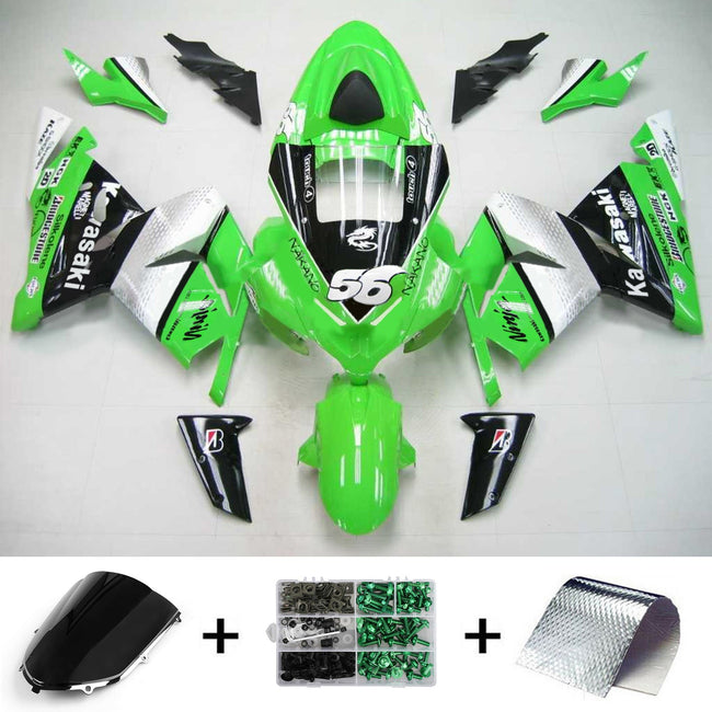 2004-2005 Kawasaki ZX10R Amotopart Injection Fairing Kit Bodywork Plastic ABS #115