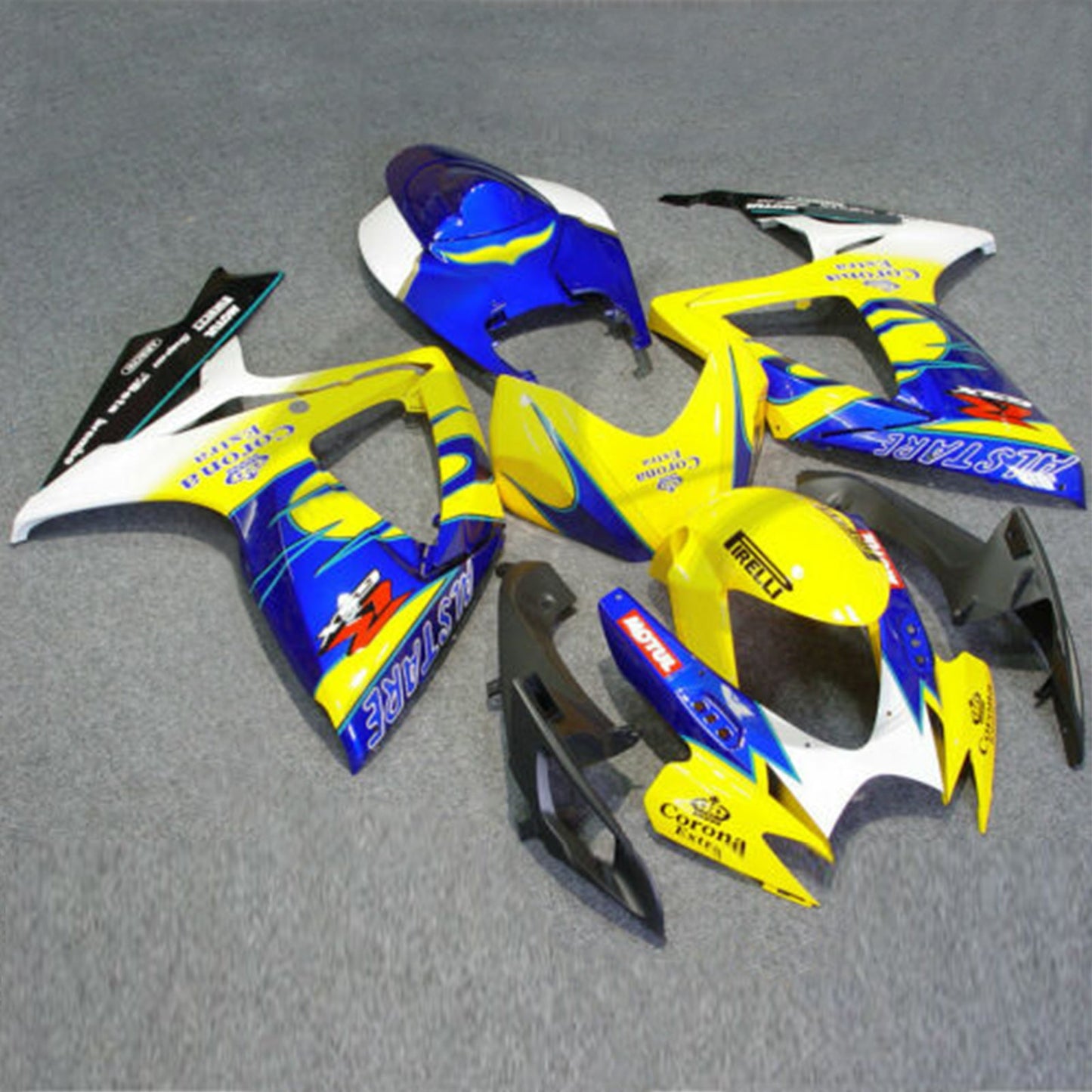 2006-2007 Suzuki GSXR 600 750 Yellow INJECTION Plastic Fairing Set