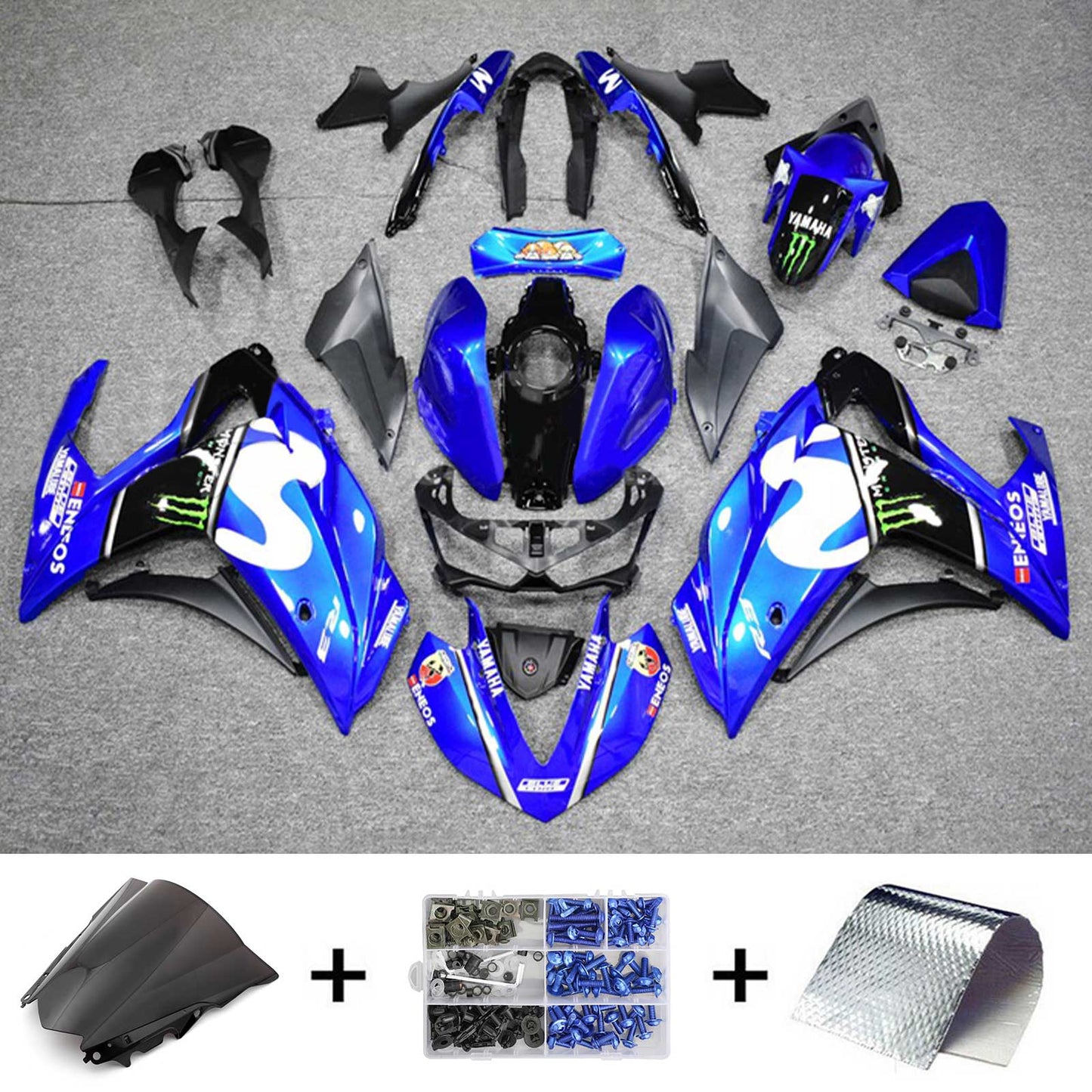 2014-2018 Yamaha YZF-R3 2015-2017 R25 Amotopart Injection Fairing Kit Bodywork ABS #121