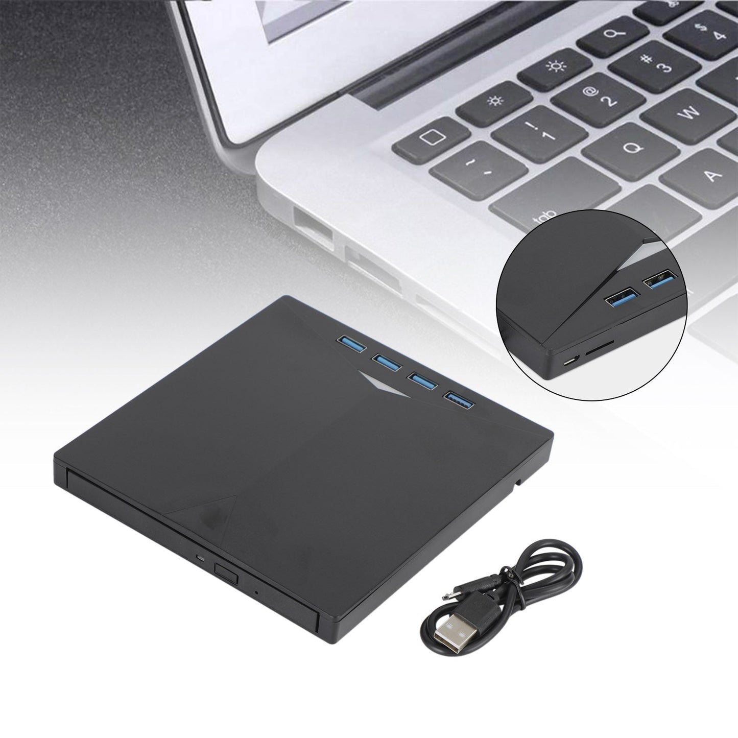 USB Type-C 7 IN 1 External ray Disc Writer Reader BD CD DVD Drive USB 3.0,External CD/DVD Drive for Laptop 7 in 1 USB 3.0 DVD Player Portable Burner,External DVD Drive for Laptop Compatible with Laptop Desktop PC Mac OS