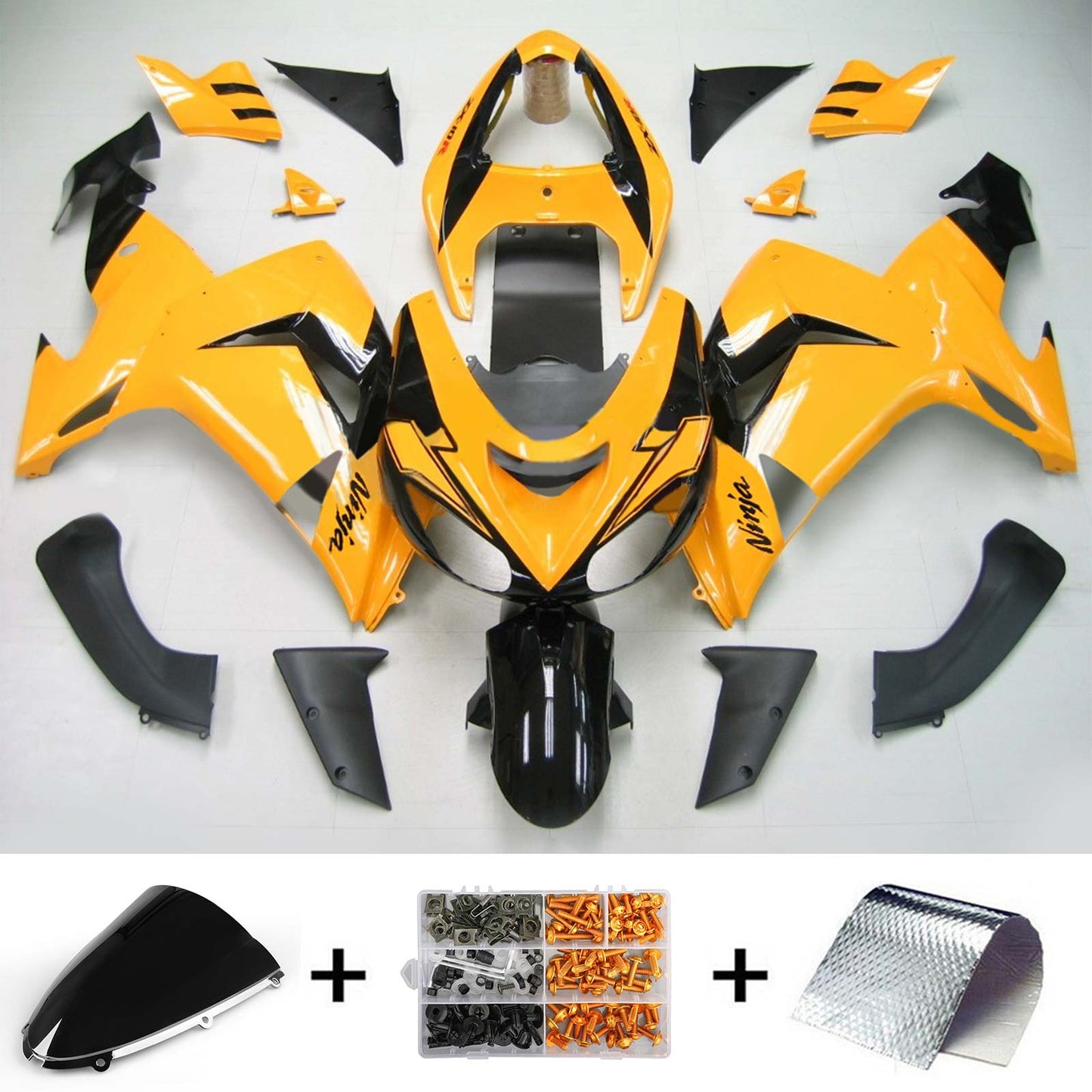 2006-2007 Kawasaki ZX10R Amotopart Injection Fairing Kit Bodywork Plastic ABS #122