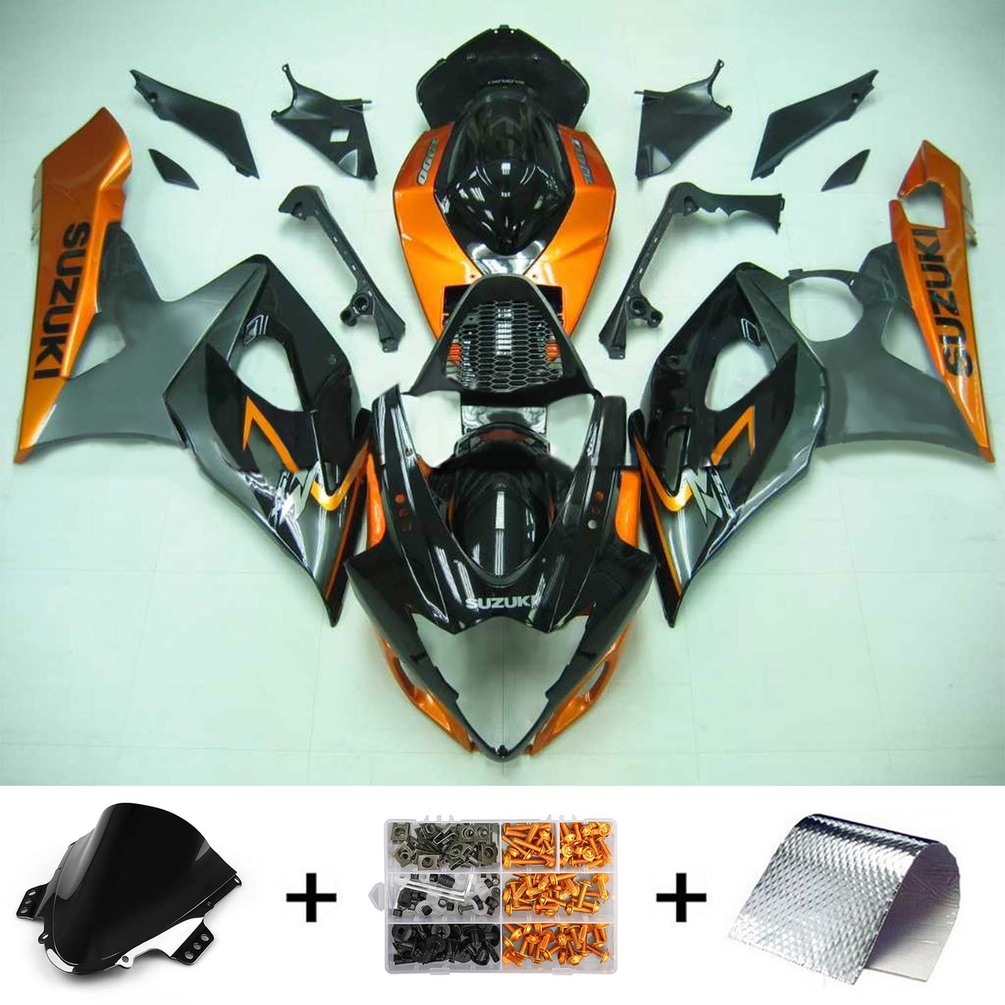 2005-2006 Suzuki GSXR1000 K5 Amotopart Injection Fairing Kit Bodywork Plastic ABS #117