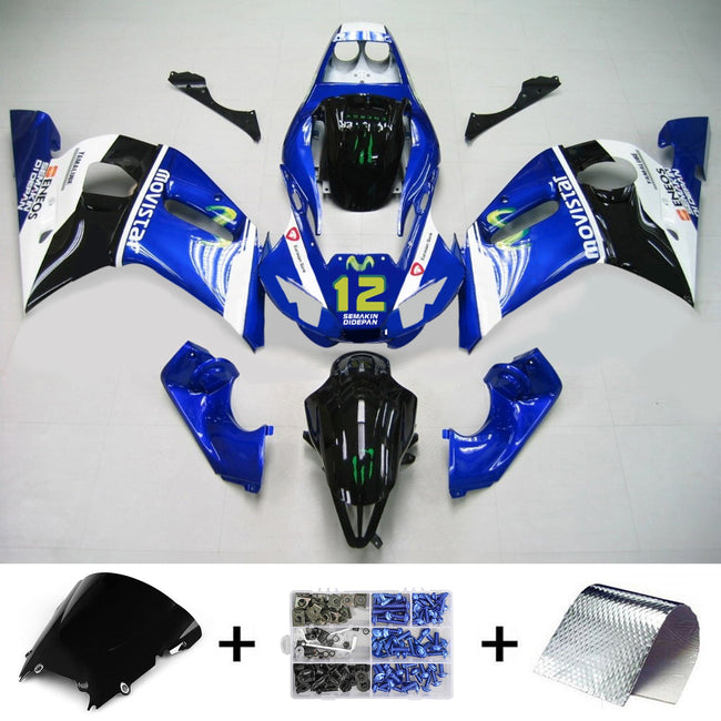 1998-2002 Yamaha YZF 600 R6 Injection Fairing Kit Bodywork Plastic ABS #128