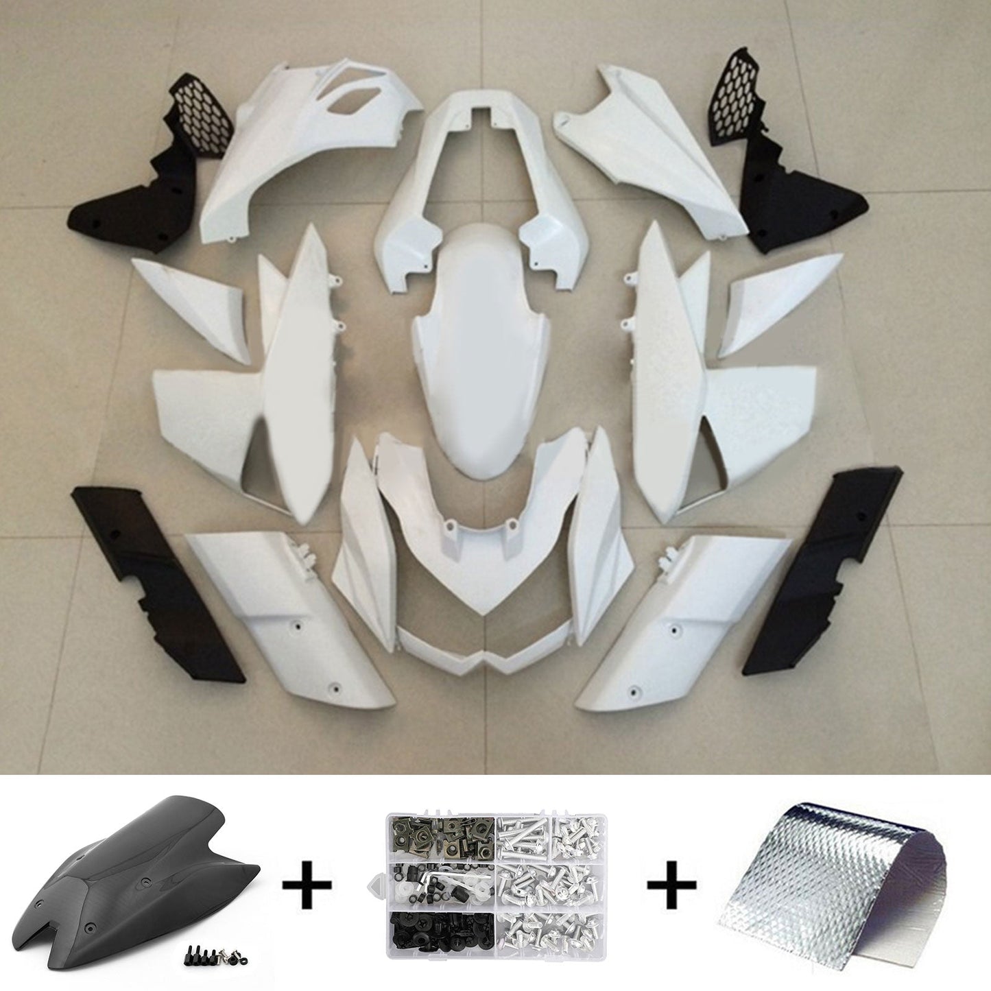 2010-2013 Kawasaki Z1000 Injection Fairing Kit Bodywork Plastic ABS#108