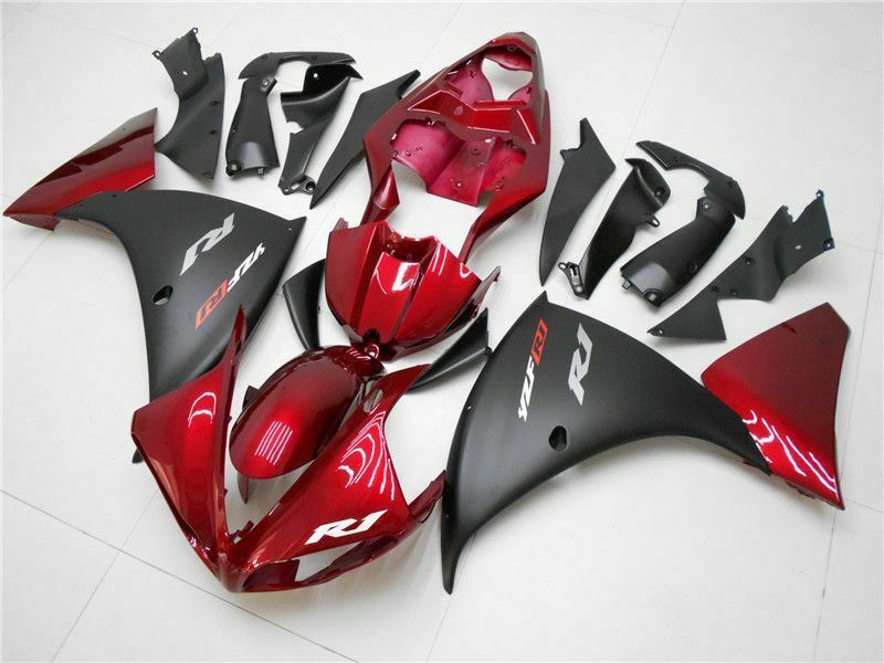 2009-2011 Yamaha YZF R1 Amotopart Fairing Red Black Kit