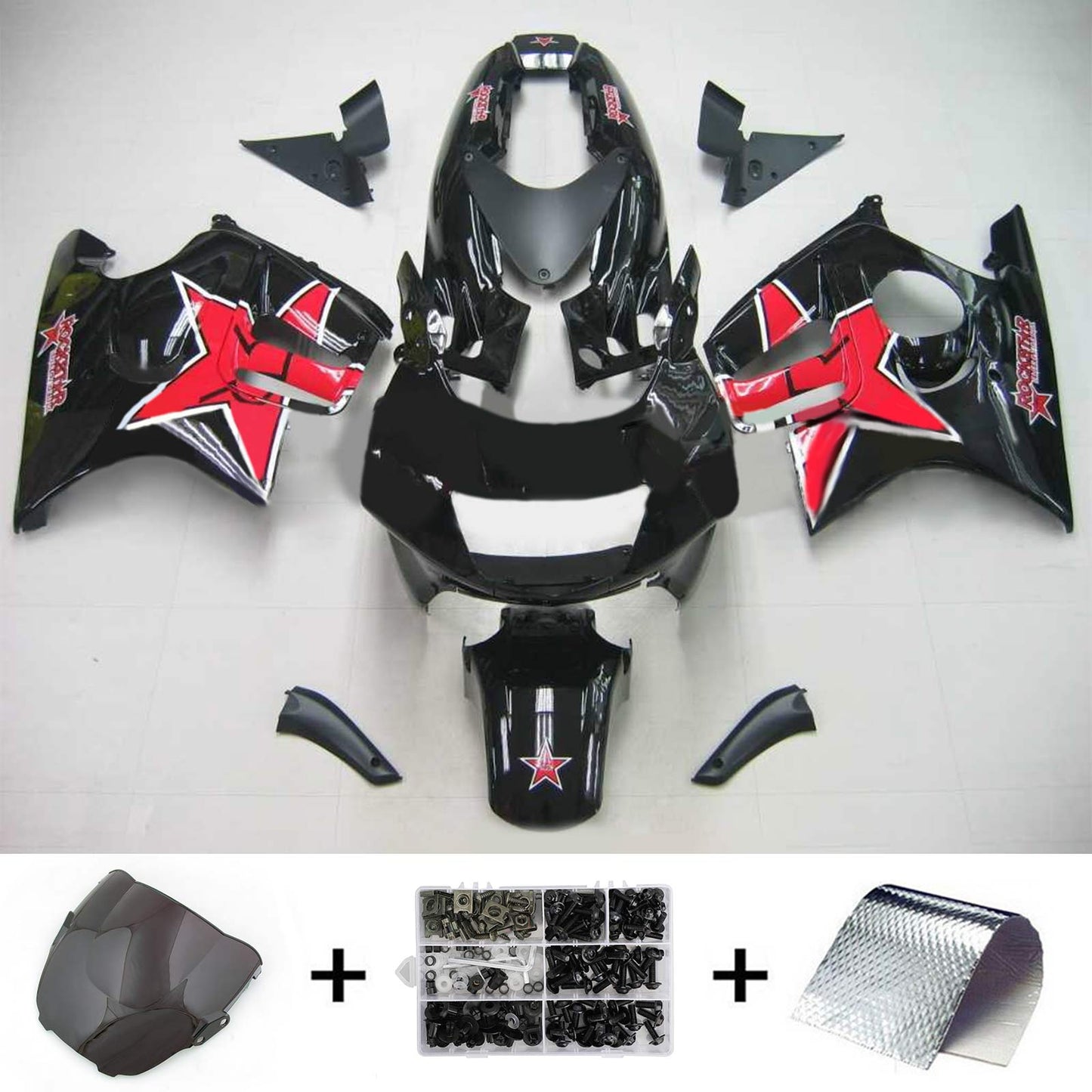 1995-1996 Honda CBR600 F3 Amotopart Injection Fairing Kit Bodywork Plastic ABS #104