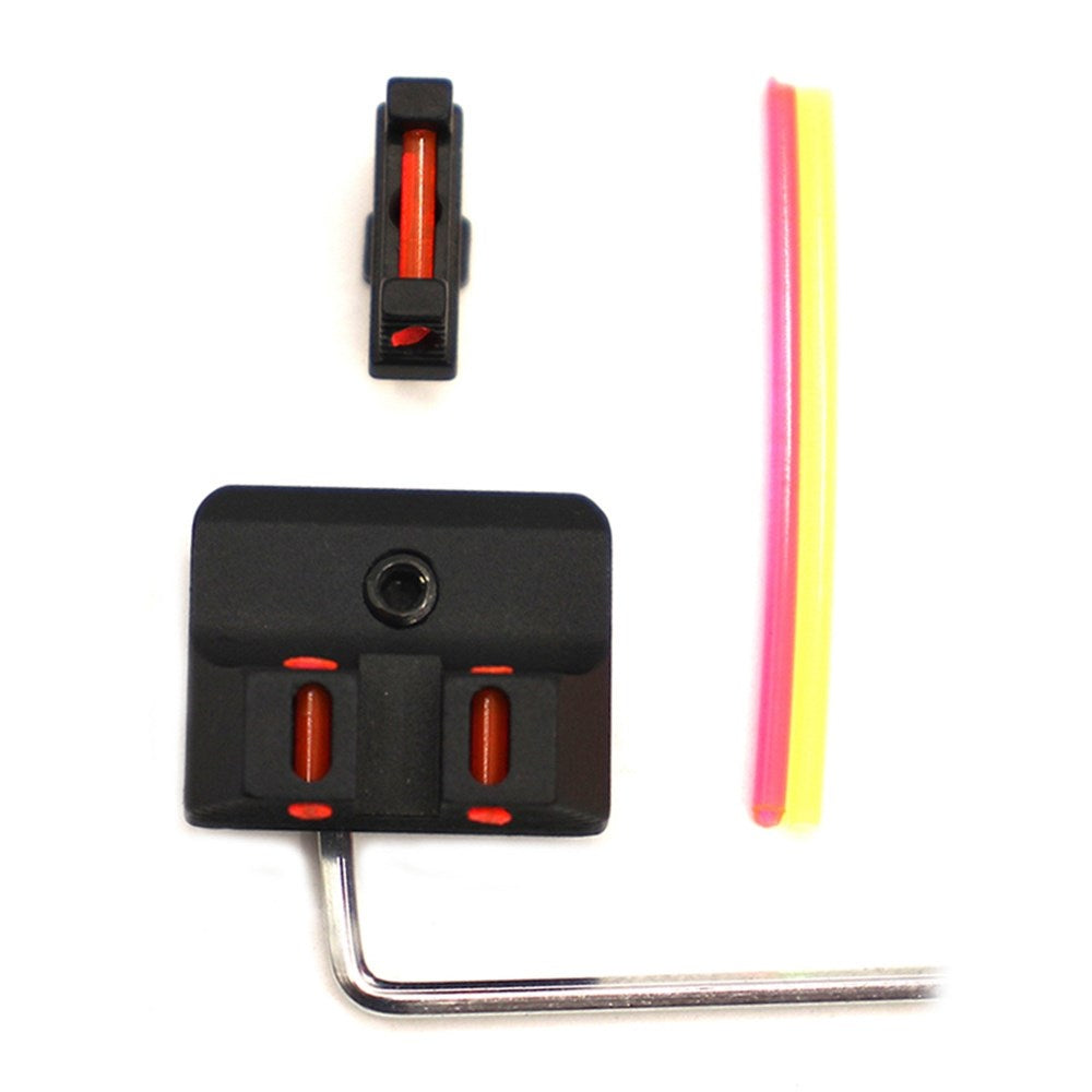 New Fiber Optic Front Sight Rear Combat Red Dot Fiber Sight for Standard Glock