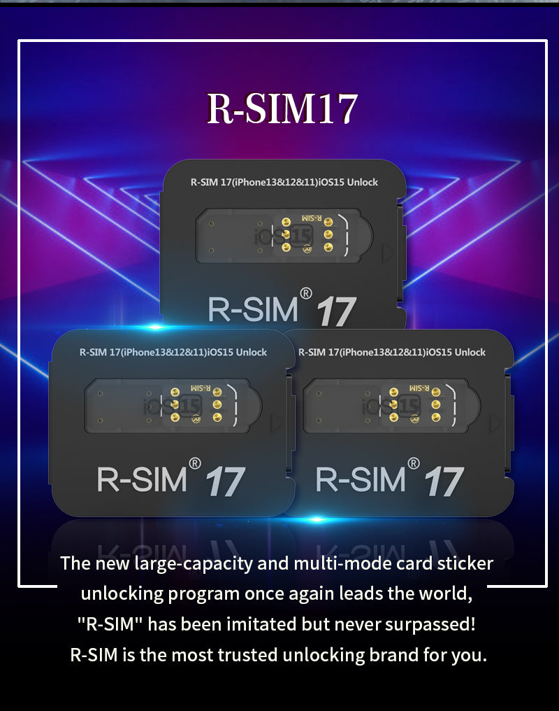 R-SIM 17 Nano Unlock RSIM Card Fit for iPhone 13 12 mini 12 Pro XS MAX 8 IOS 15