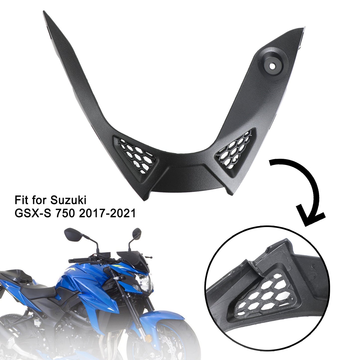 Lower Protection Cover Fairing Plates for Suzuki GSXS GSX-S750 2017-2021 Black
