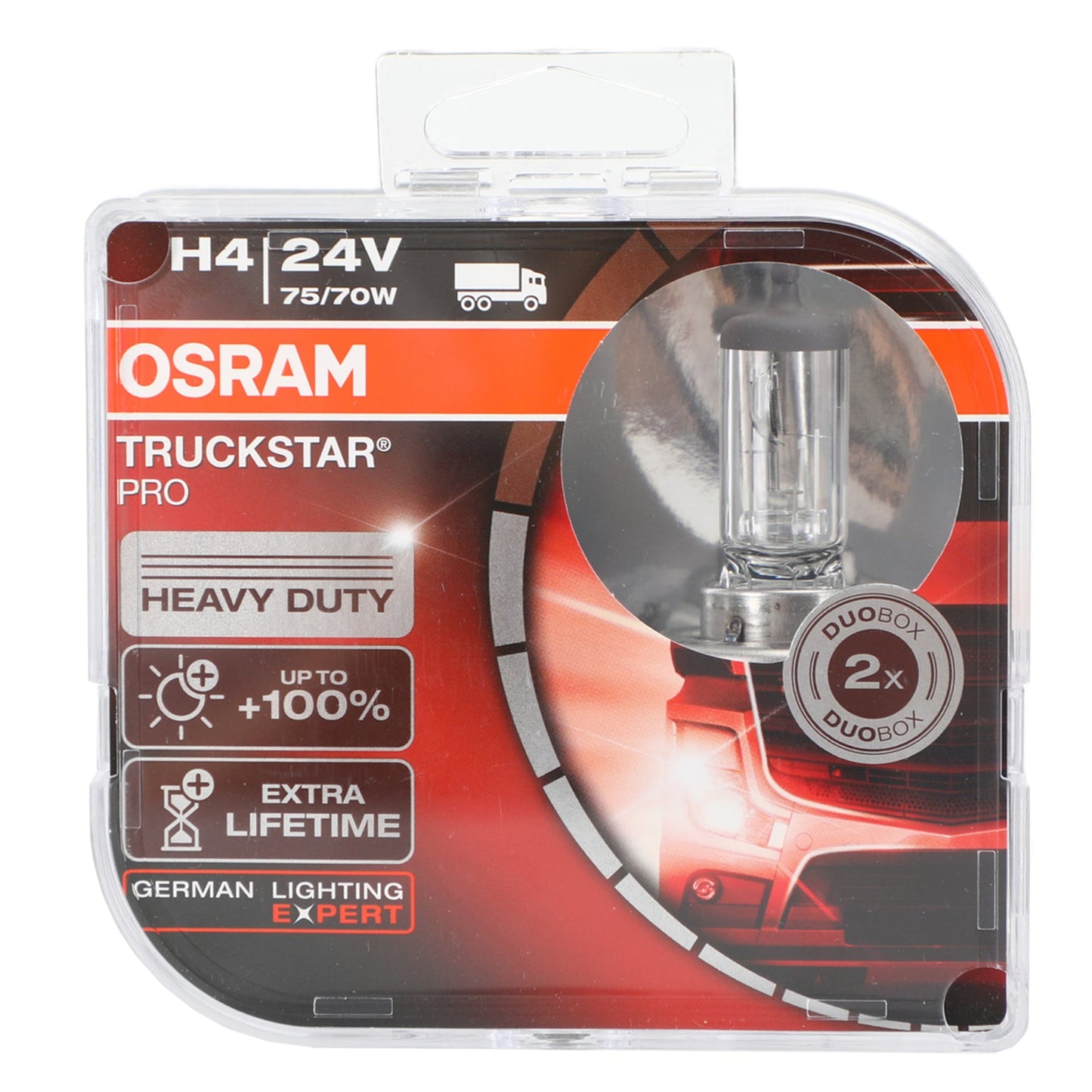 H3 64156TSP-HCB For OSRAM TRUCKSTAR PRO Headlight PK22s 24V70W +100%