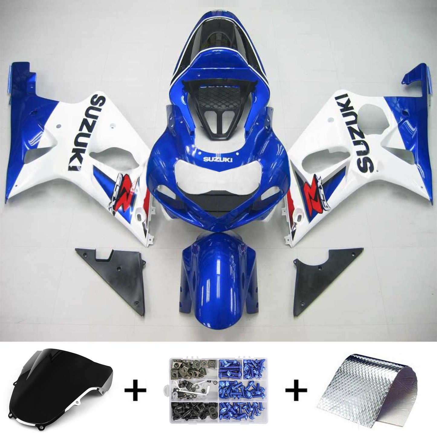 2000-2002 Suzuki GSXR1000 K1 K2 Amotopart Injection Fairing Kit Bodywork Plastic ABS #109