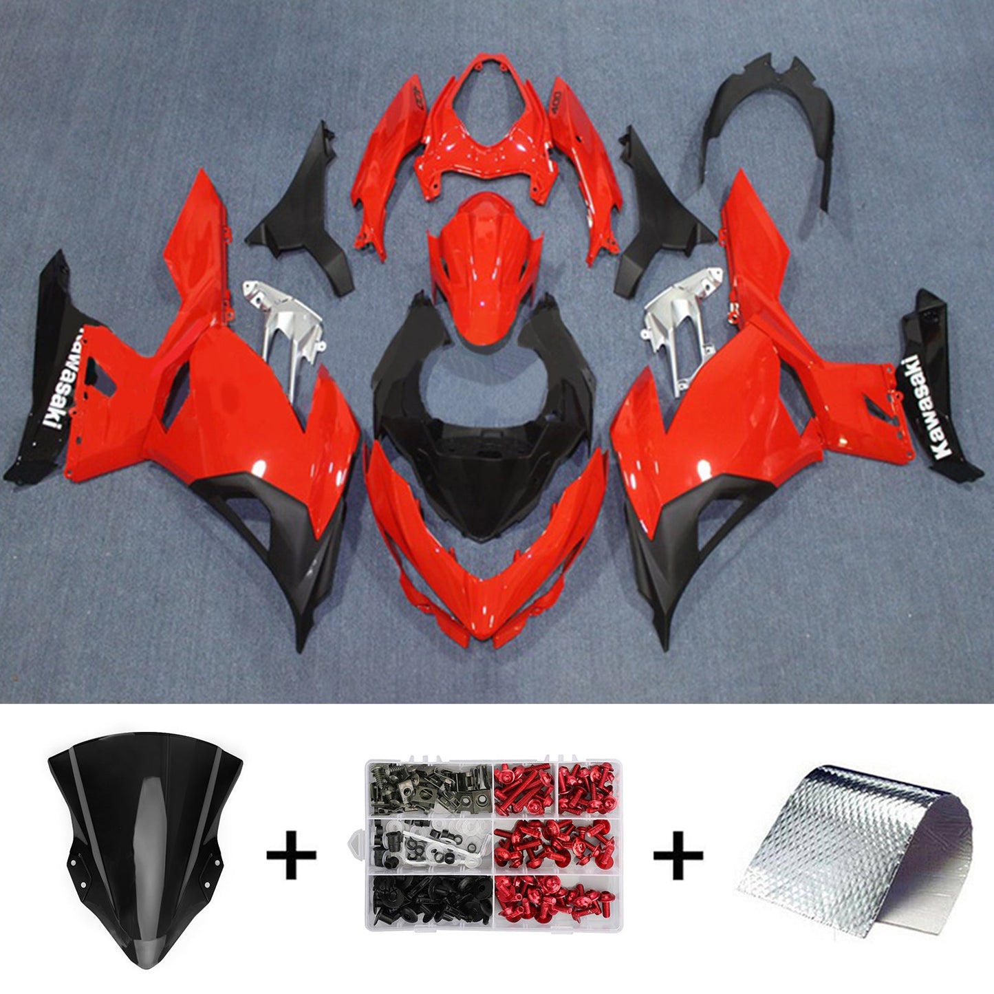 2018-2023=4 Kawasaki EX400 Ninja400 Fairing Kit Bodywork Plastic ABS