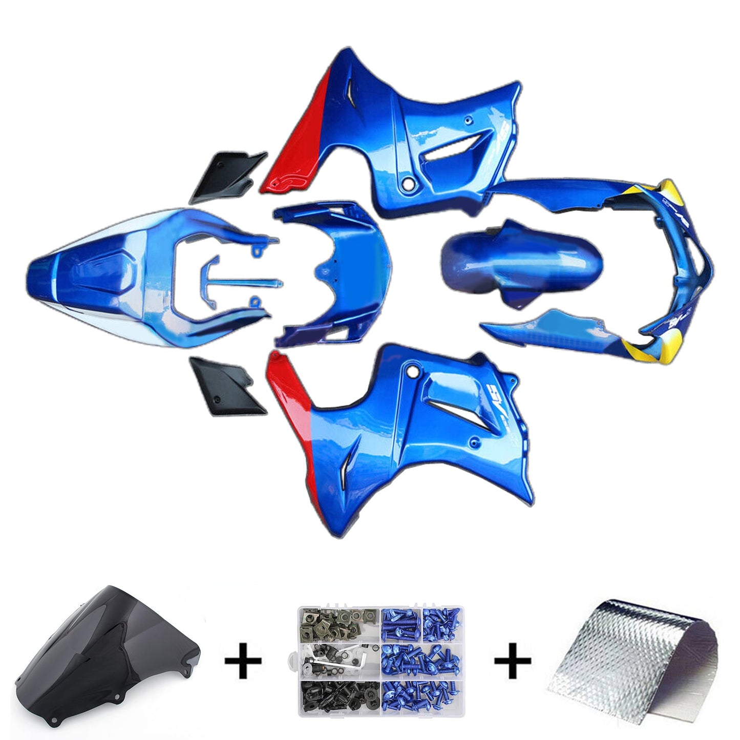 2003-2013 Suzuki SV650 Amotopart Injection Fairing Kit Bodywork Plastic ABS #101