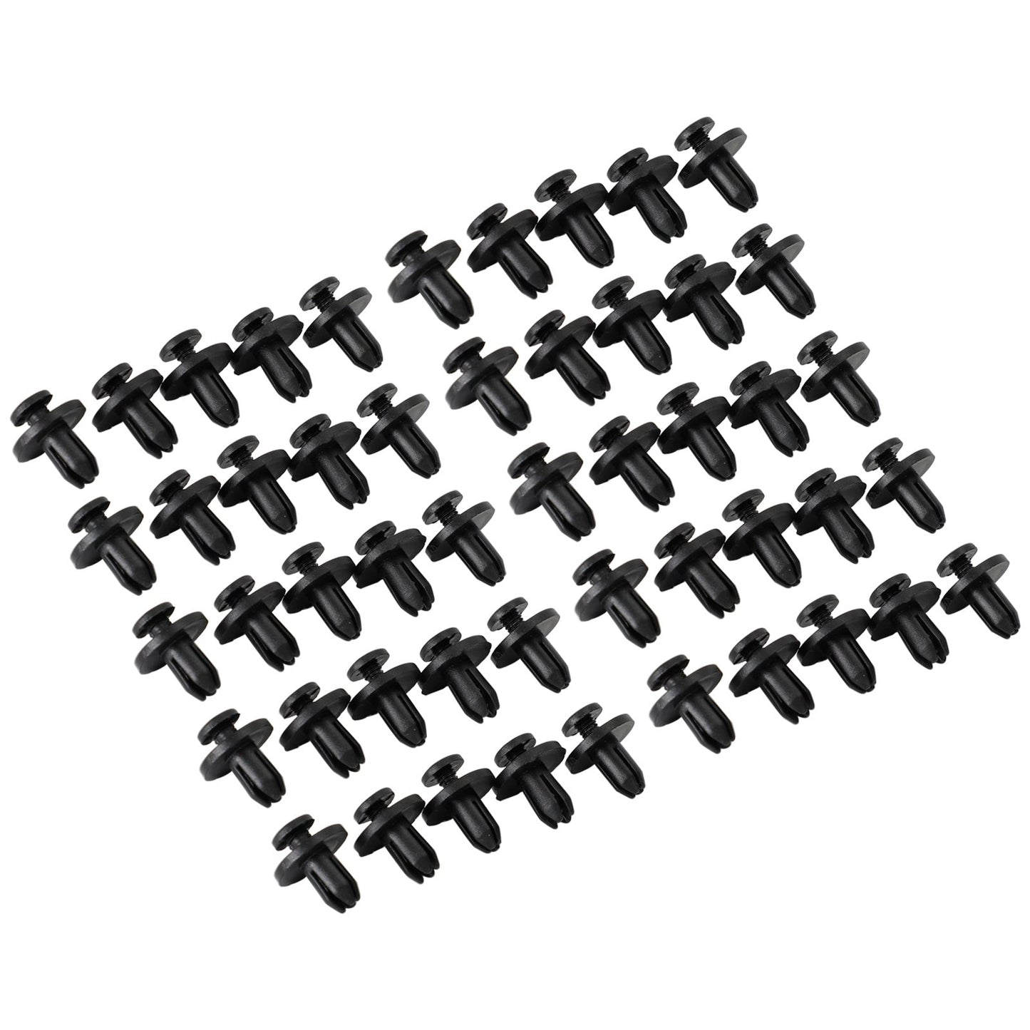 50pcs Fairing Panel Bolt Clip 6mm Plastic Screw Rivets Clips Black For Honda