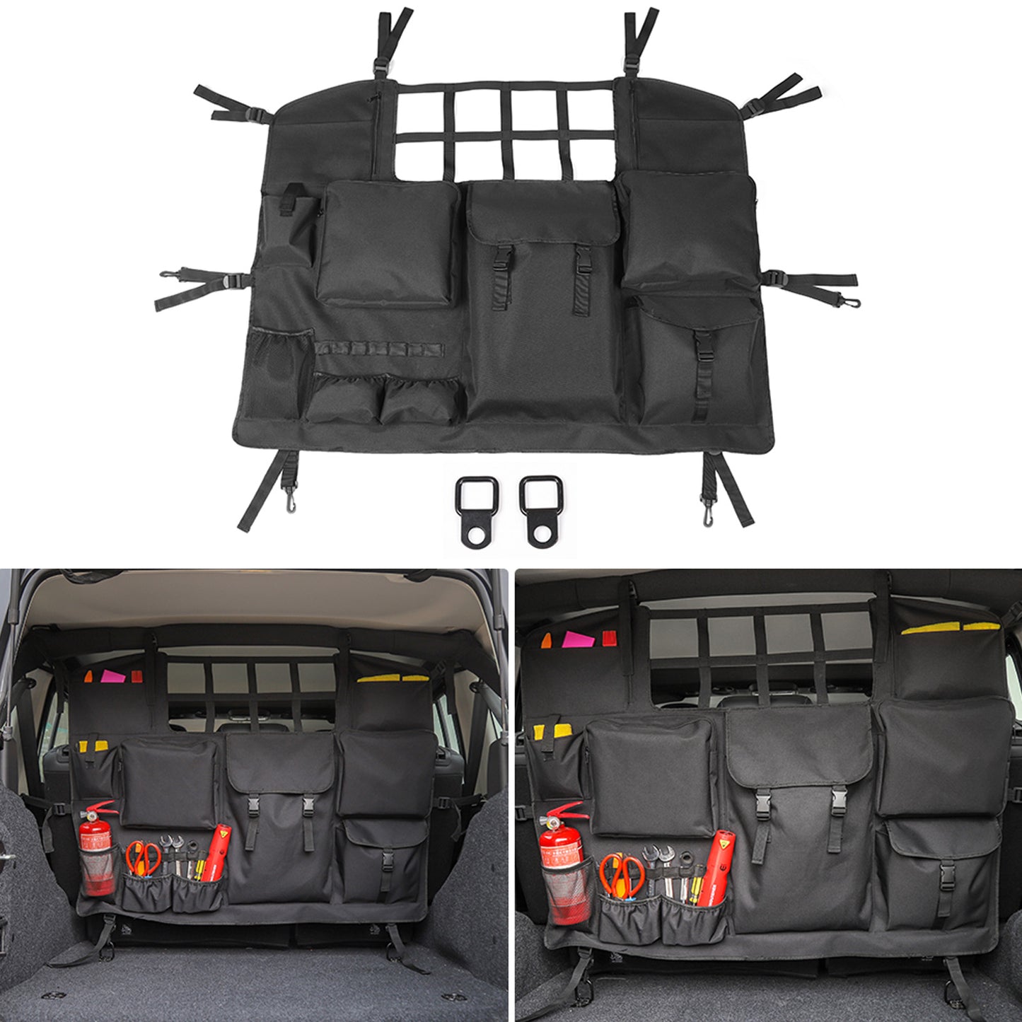 Areyourshop Car Trunk Organizer Storage Bag fit for Jeep Wrangler JK JL 07-20 Accessories