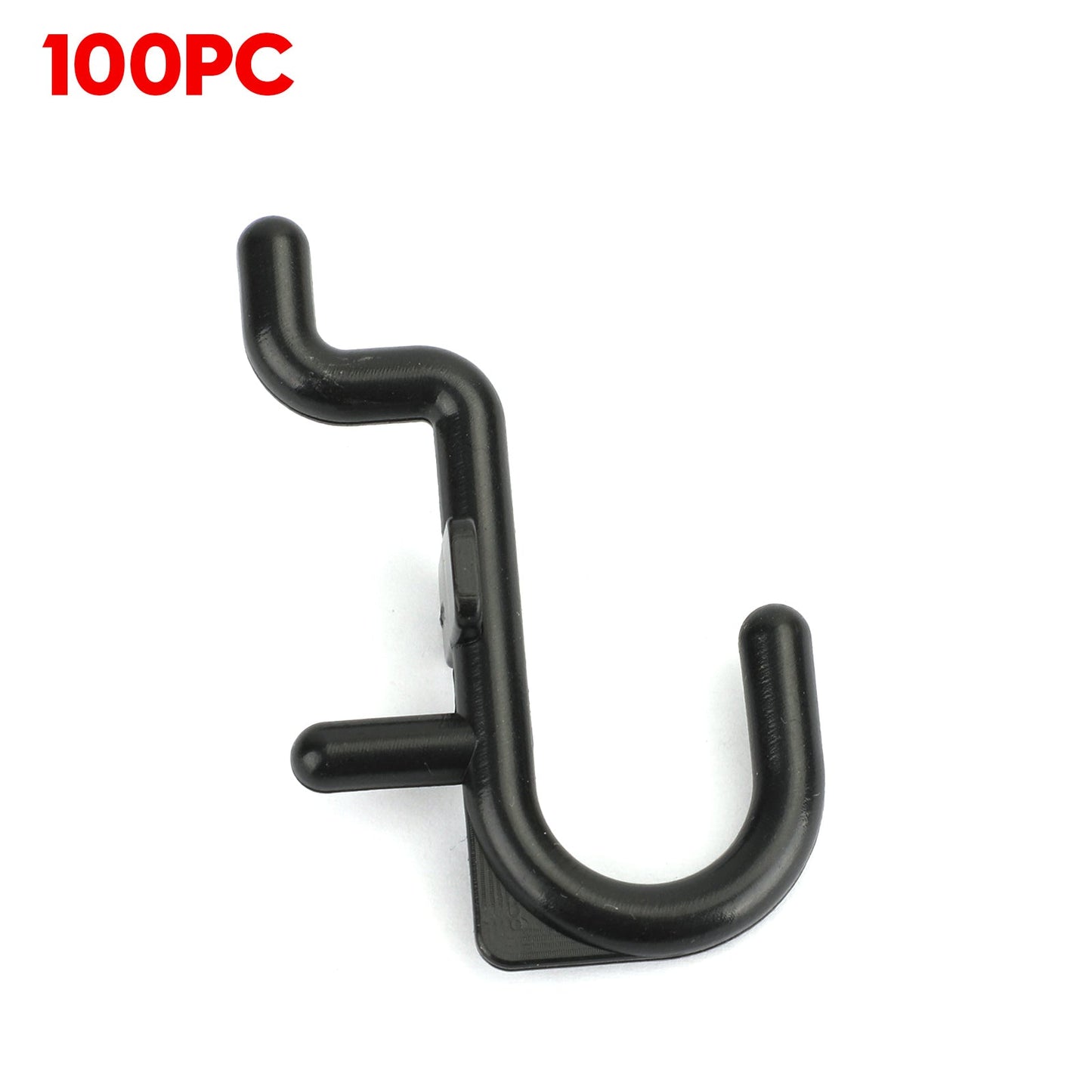 Areyourshop Peg Board Hook Kit Garage Tool Storage Pegboard 100pieces J Hook Locking Plastic